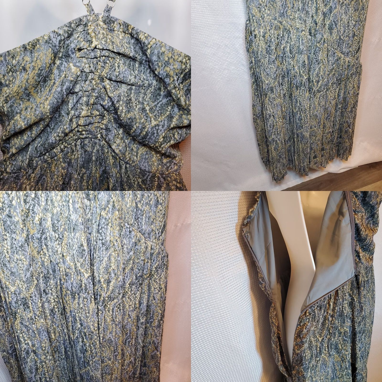 Anthropologie Anthropologie BTFL-life Bias Maxi Sleeveless Dress Sm Snake Print Micro Pleat Size S / US 4 / IT 40 - 8 Thumbnail