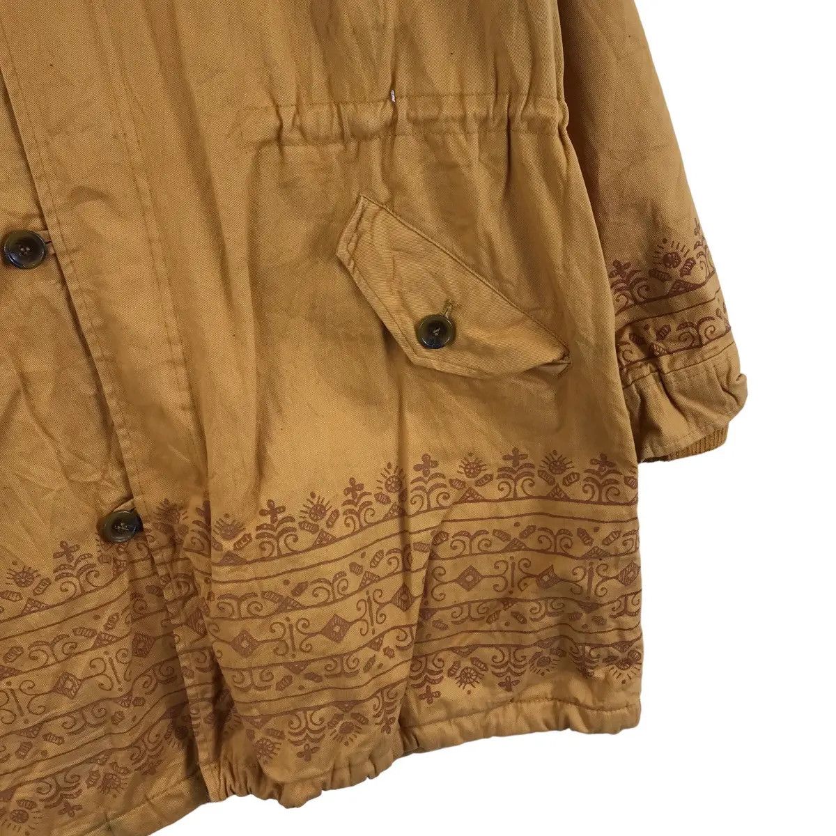 Vintage Vintage TITICACA ABORIGINAL AZTEC Design Trench Coat Parka Size S / US 4 / IT 40 - 4 Thumbnail