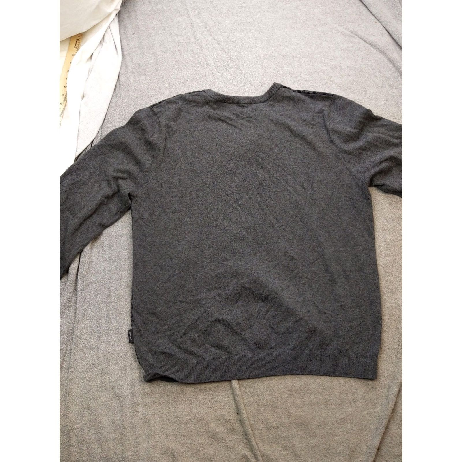Vintage GOLFINO Mens 2XL Gray Argyle V-Neck Merino Wool Knit Sweater Pullover Sports Golf Knit Shirt Size US XXL / EU 58 / 5 - 6 Thumbnail