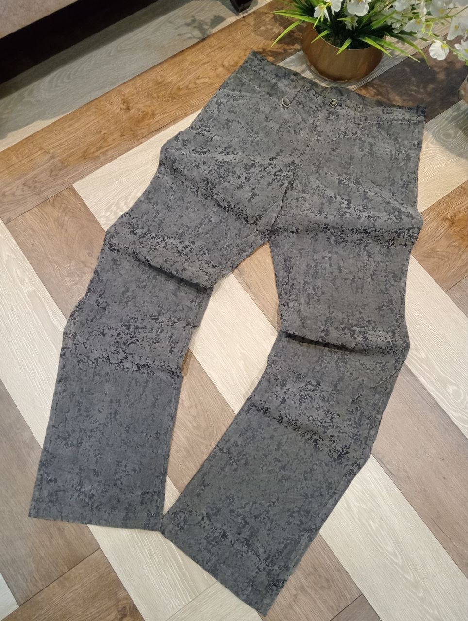 Jean Paul Gaultier RARE GAULTIER HOMME OBJET VELVET STRETCH DENIM PANTS Size US 33 - 3 Thumbnail