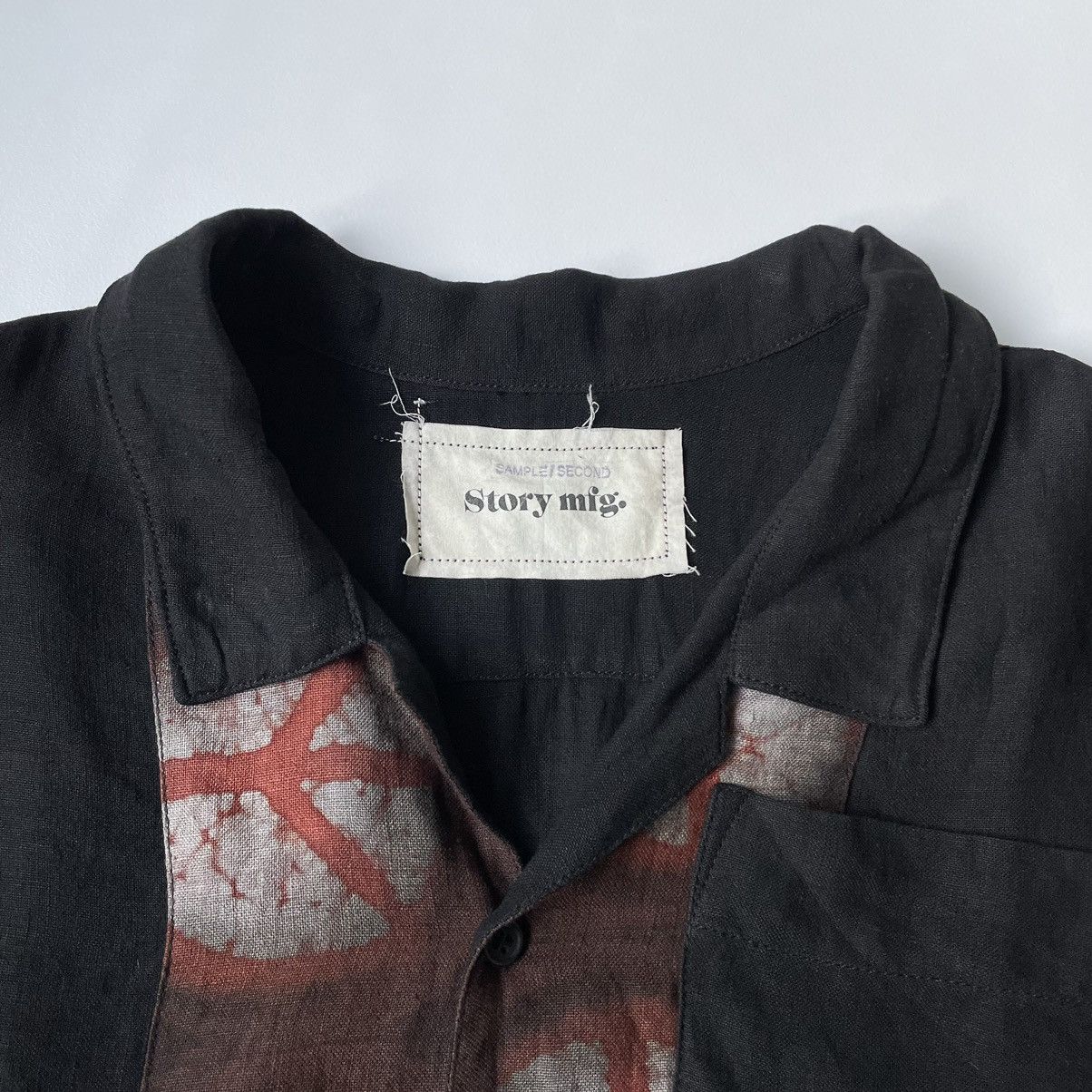 Story Mfg. Black/Orange ‘Peace’ Tie Dye Print Shirt Size US M / EU 48-50 / 2 - 4 Thumbnail