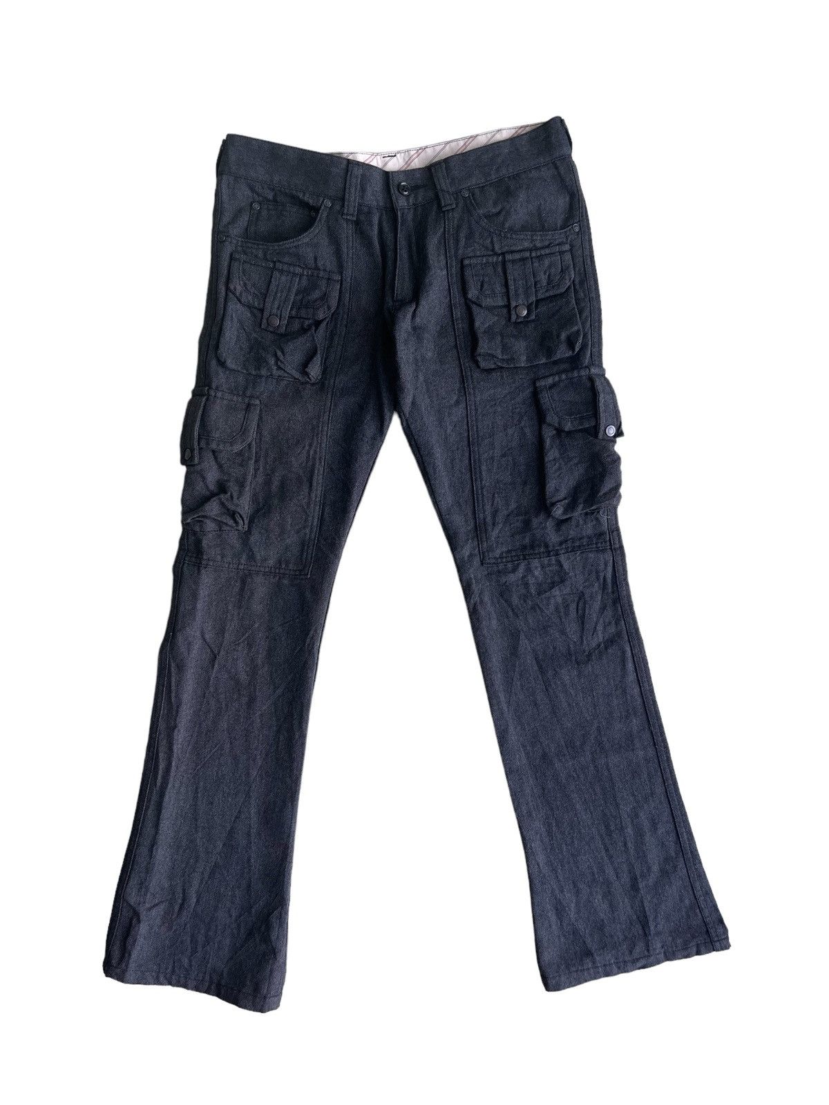 1990s Tornado Mart 🇯🇵 Flare Hem Parachute Pockets Cargo Pants