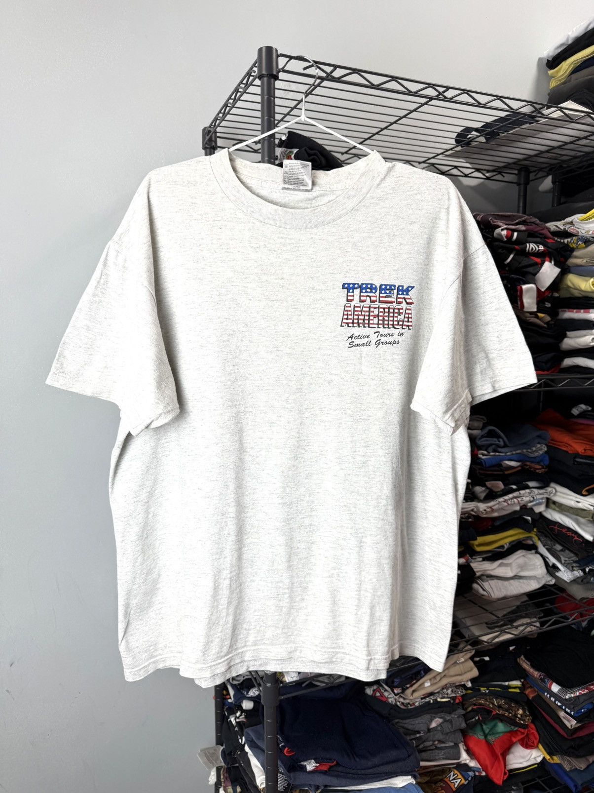 Vintage 1990’s Rare! Vintage Trek America Adventure Oneita T Shirt Size US L / EU 52-54 / 3 - 2 Thumbnail