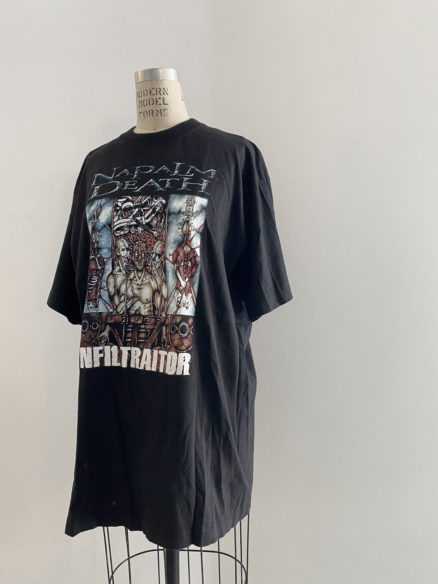 Vintage 90s Vintage Napalm Death T-shirt Size US XL / EU 56 / 4 - 3 Thumbnail