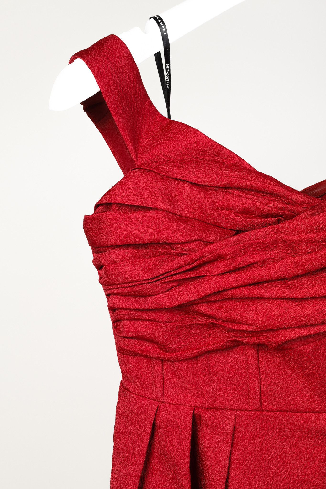 Self-Portrait Self-Portrait 2021 Textured Off Shoulder Red Dress Size M / US 6-8 / IT 42-44 - 5 Thumbnail