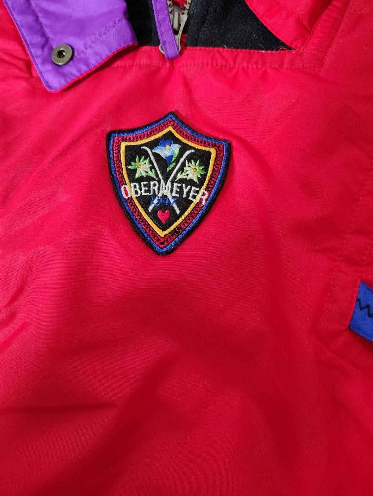 Obermeyer Vintage Unisex Obermeyer Red Jacket Warm Black Purple Collar Size US XL / EU 56 / 4 - 5 Thumbnail