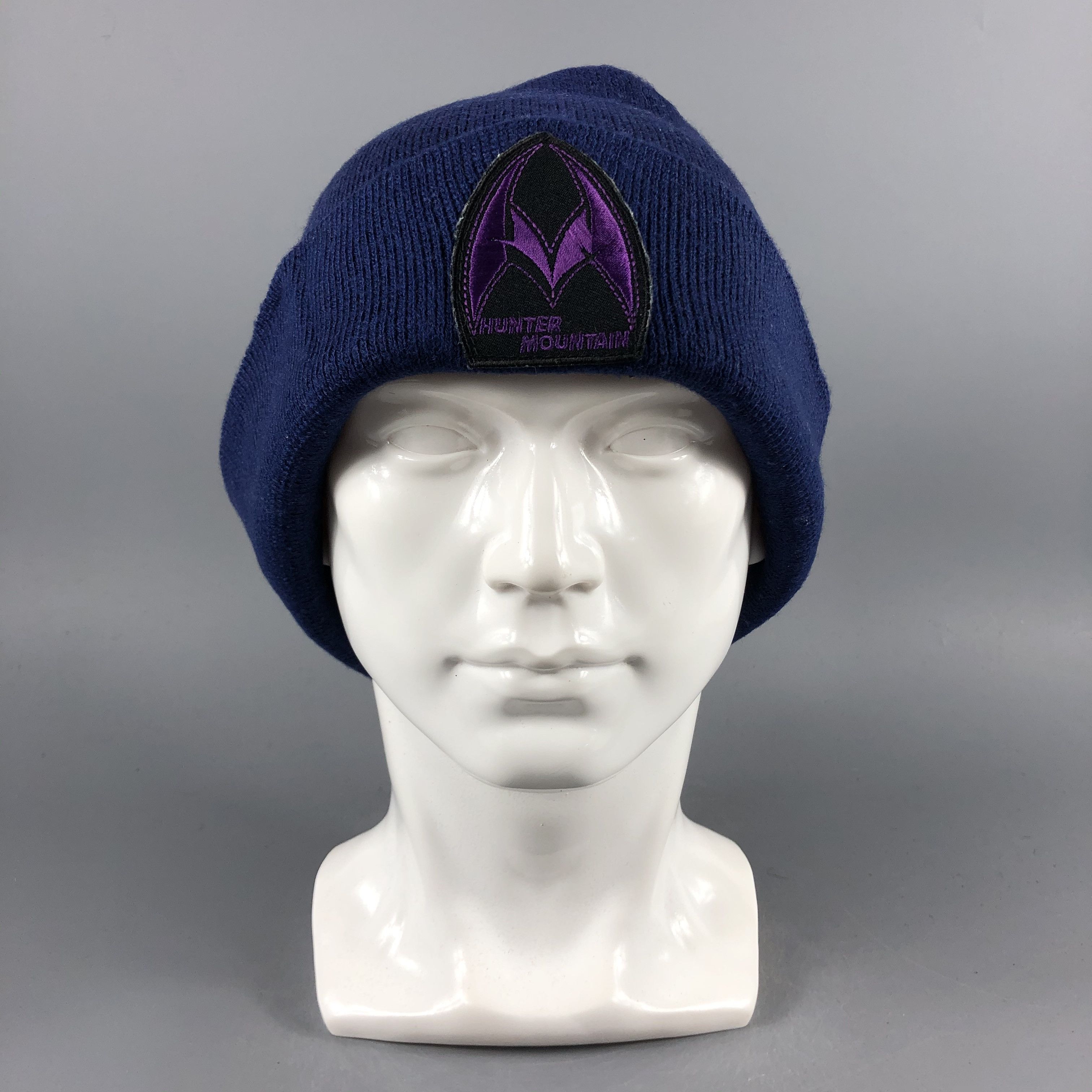 Vintage Hunter Mountain Fisherman Beanie Snow Hat Snow Cap -D1197 Size ONE SIZE - 2 Thumbnail