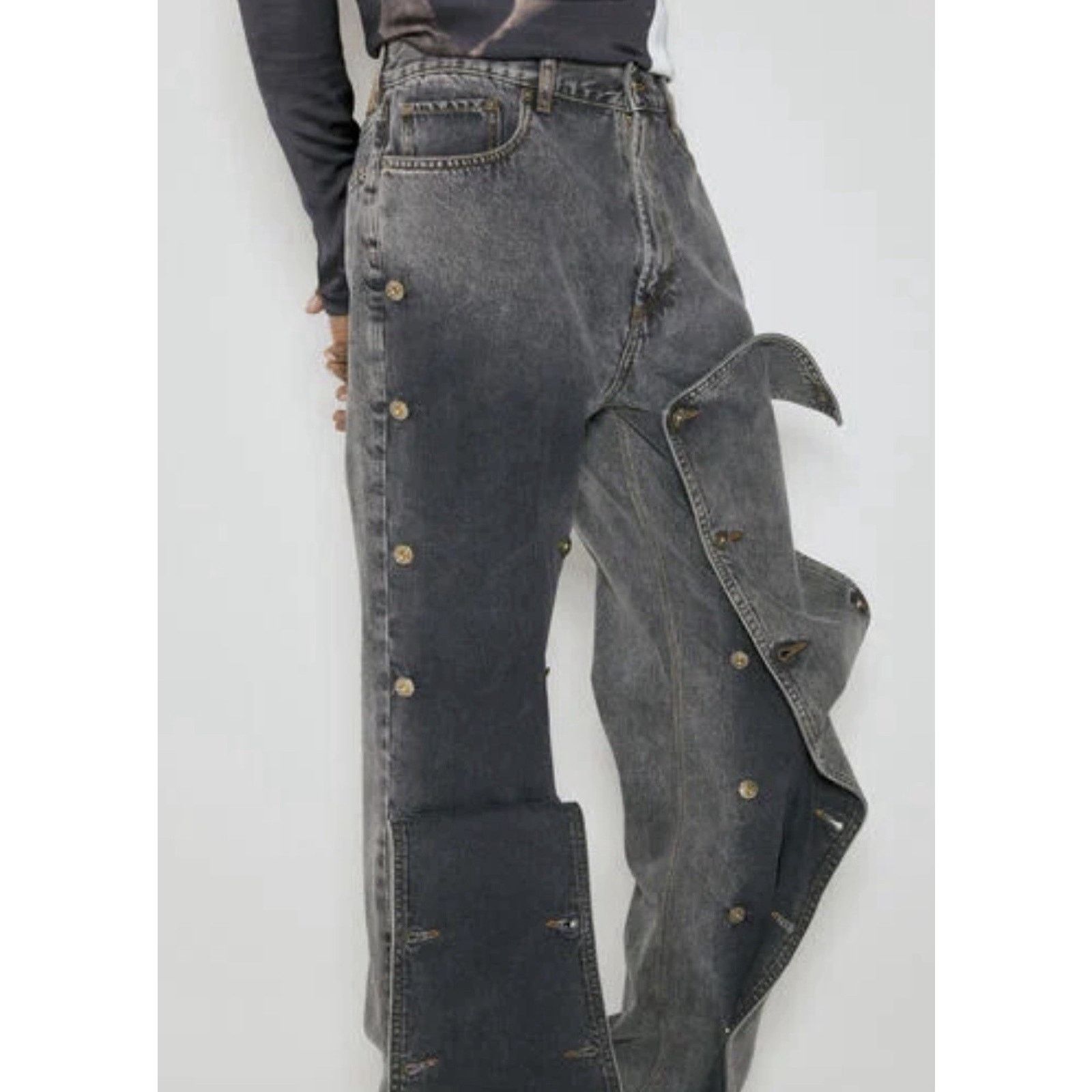 Y/Project Y/Project Evergreen Snap Off Chap Jeans Vintage Black UniseX Size US 30 / EU 46 - 5 Thumbnail