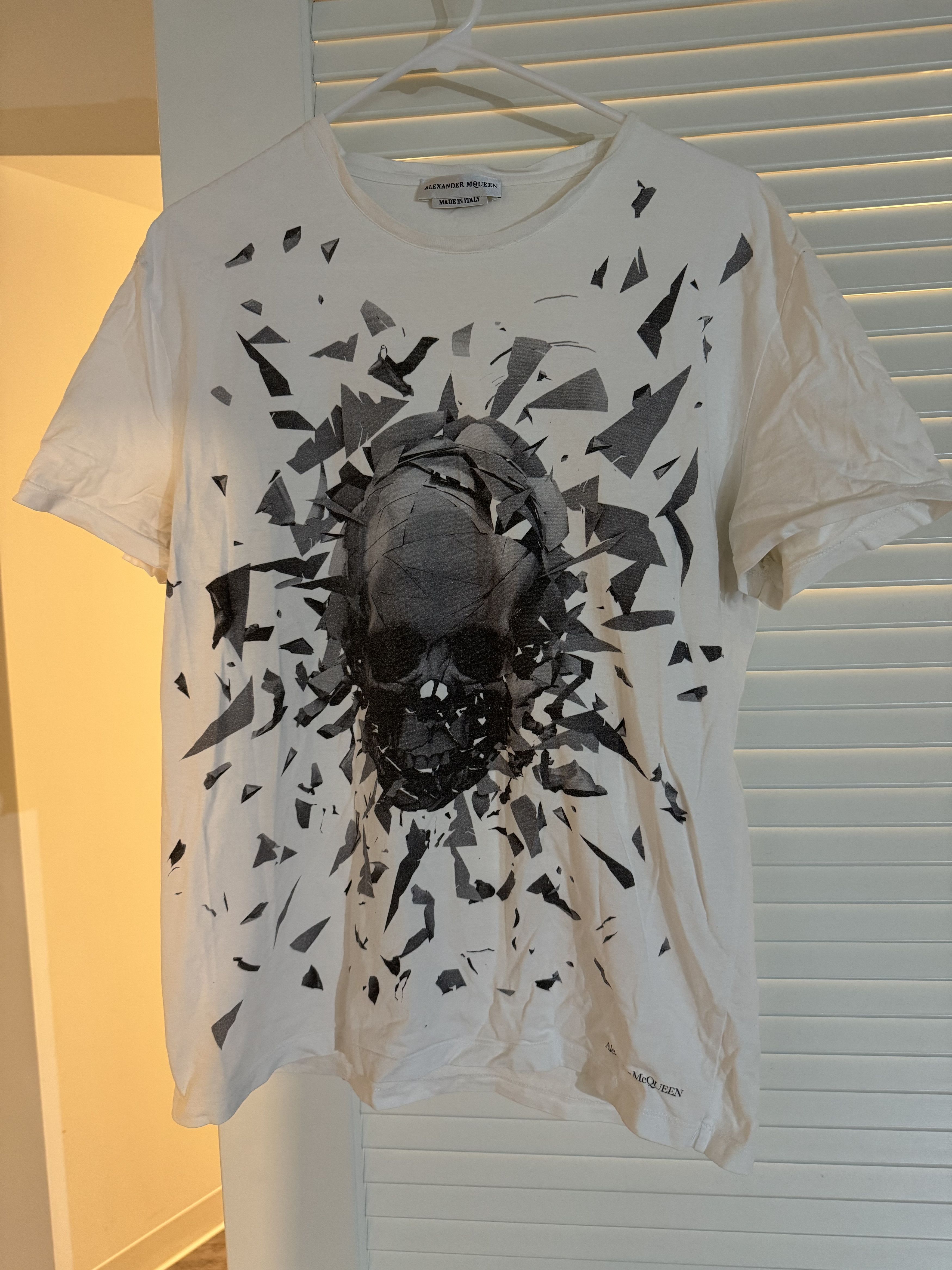 Alexander McQueen Alexander McQueen White Skull T-Shirt Size US L / EU 52-54 / 3 - 1 Thumbnail