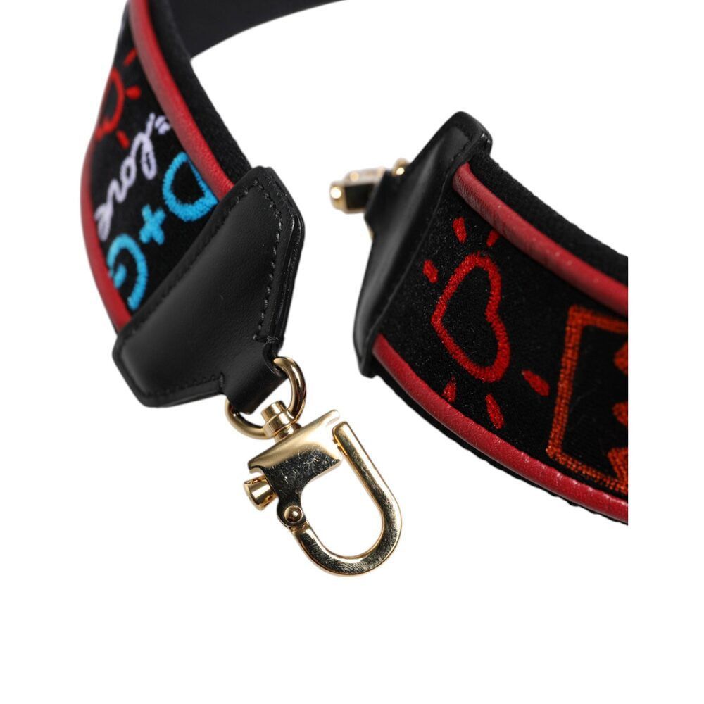 Dolce & Gabbana Dolce & Gabbana Black Cotton Printed Women Bag Accessory Sho Size ONE SIZE - 3 Thumbnail