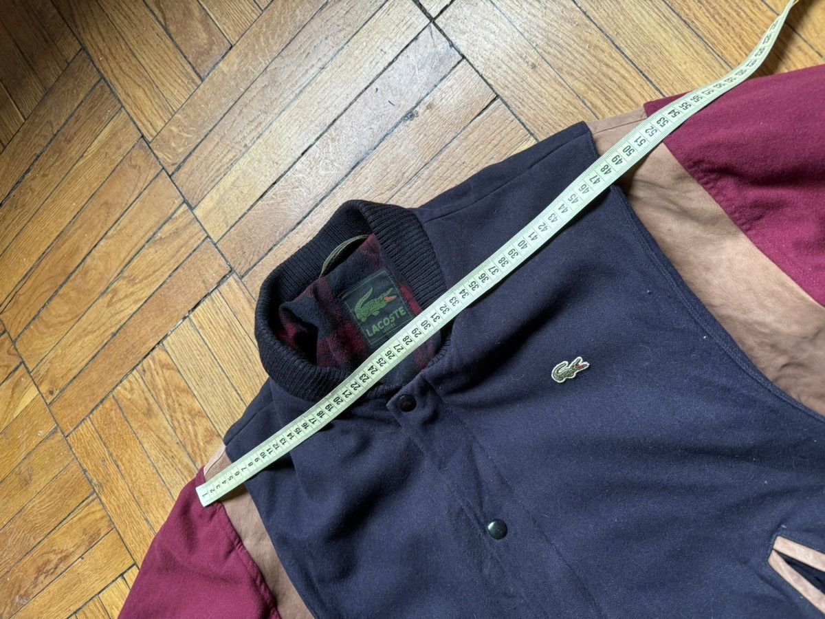 Lacoste 90s Vintage Men's LACOSTE Red Wool Leather Bomber Jacket 6 Size US XL / EU 56 / 4 - 13 Thumbnail