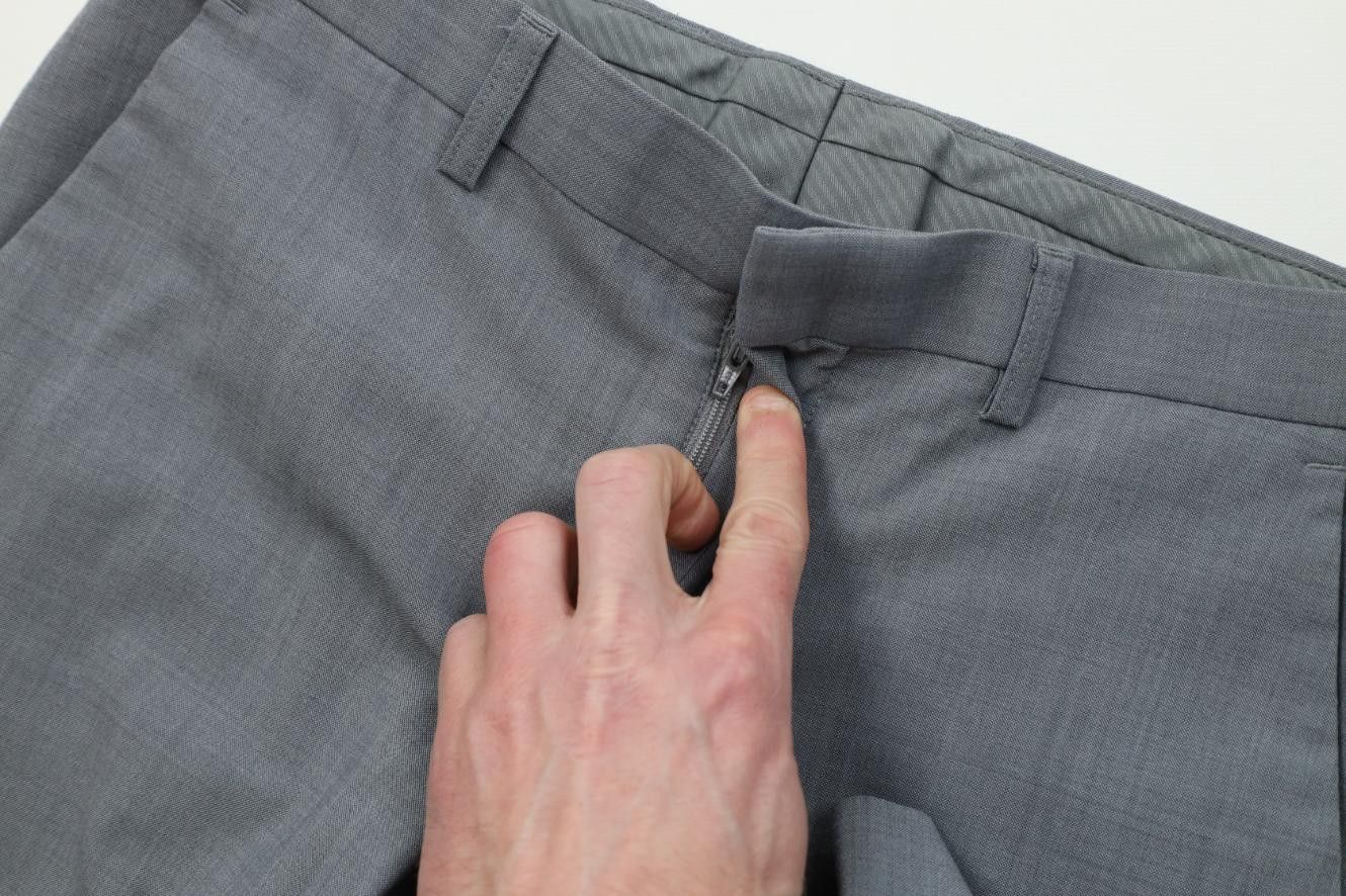 Express Express Slim Fit Chambray Sharkskin Chino Pants Trousers Size US 30 / EU 46 - 8 Thumbnail