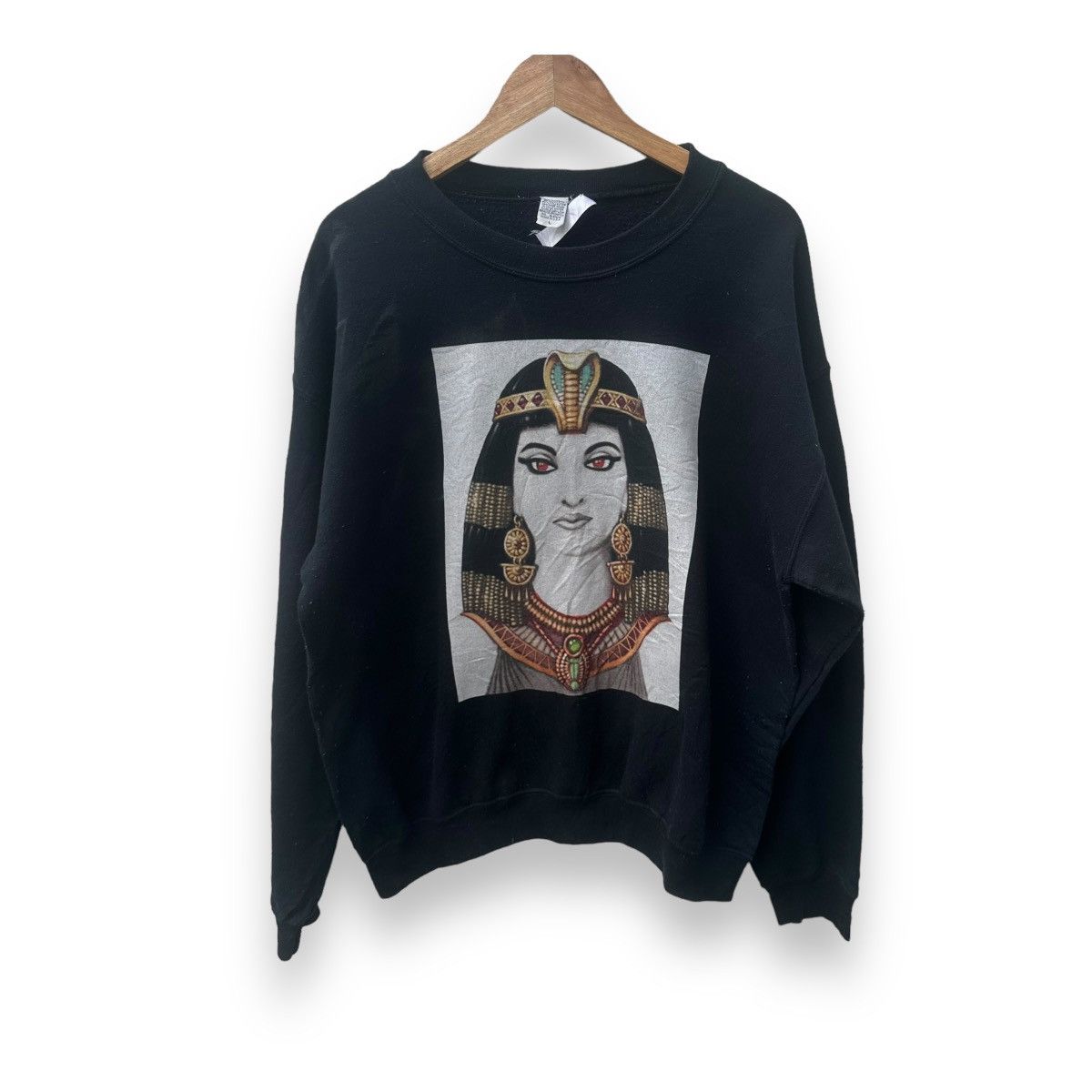 Vintage Vintage 90s Cleopatra Egyptian Art Sweatshirt - Made in USA Size US L / EU 52-54 / 3 - 1 Thumbnail