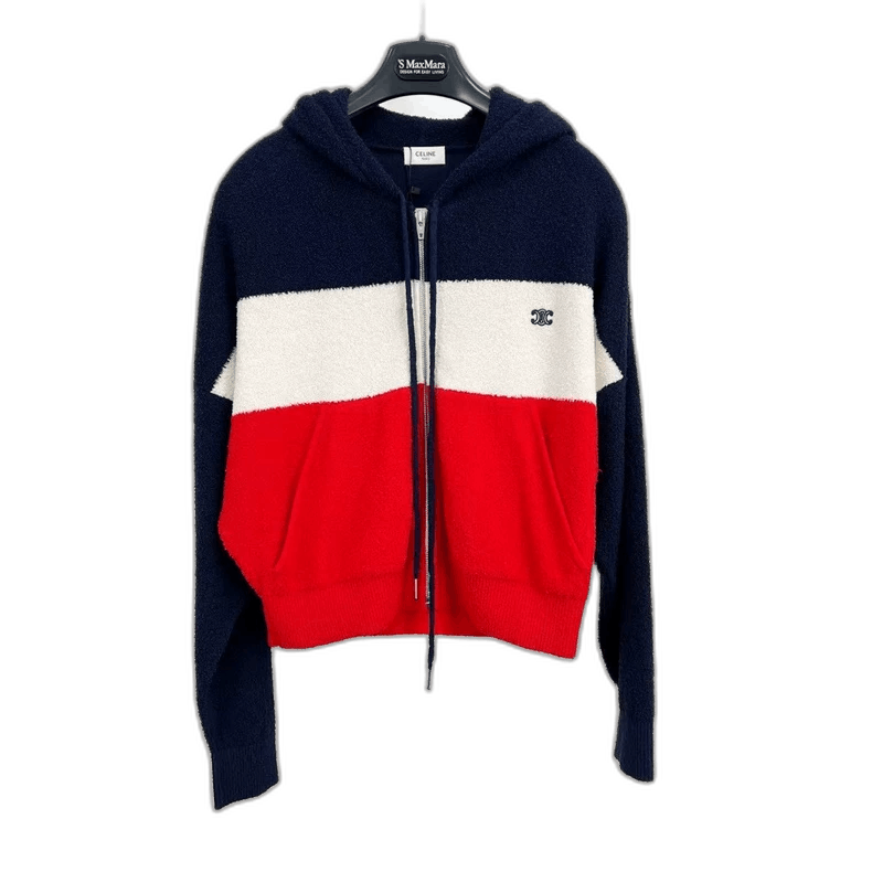Celine Celine Color Block Hooded Zipper Jacket Size S / US 4 / IT 40 - 1 Thumbnail