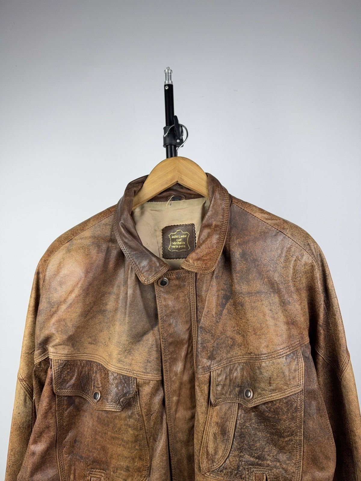 Japanese Brand Vintage Avant Garde Faded Western Margela Leather Jacket Size US L / EU 52-54 / 3 - 2 Thumbnail