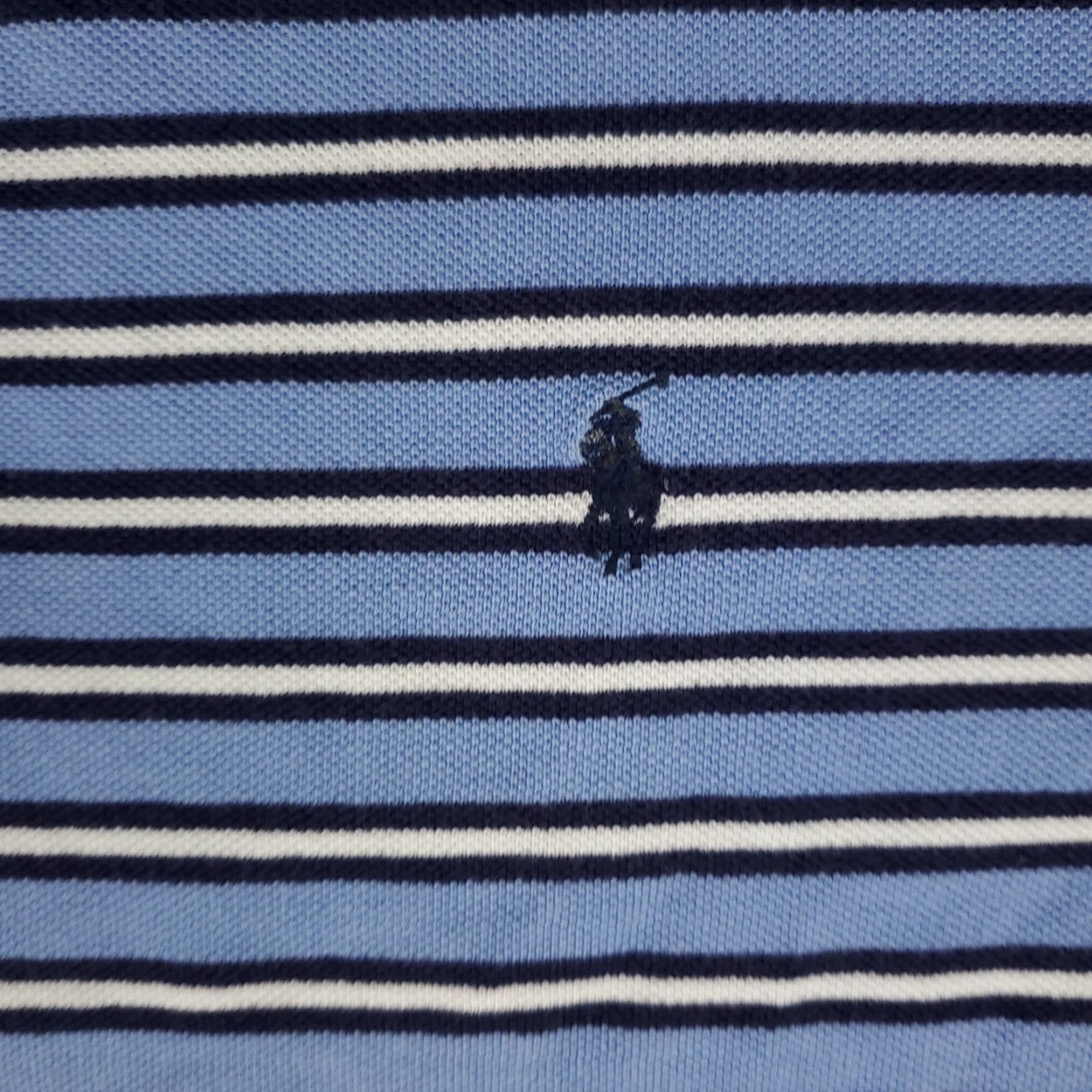 Ralph Lauren VINTAGE Ralph Lauren Polo Shirt Mens 2XL Cotton Blue Striped Casual Preppy Summer Size US XXL / EU 58 / 5 - 3 Thumbnail