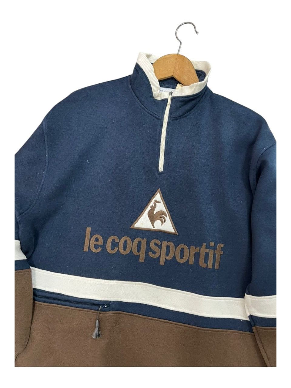 Le Coq Sportif Vintage 90s LE COQ SPORTIF Stripe Pullover Jumper Size US L / EU 52-54 / 3 - 4 Thumbnail