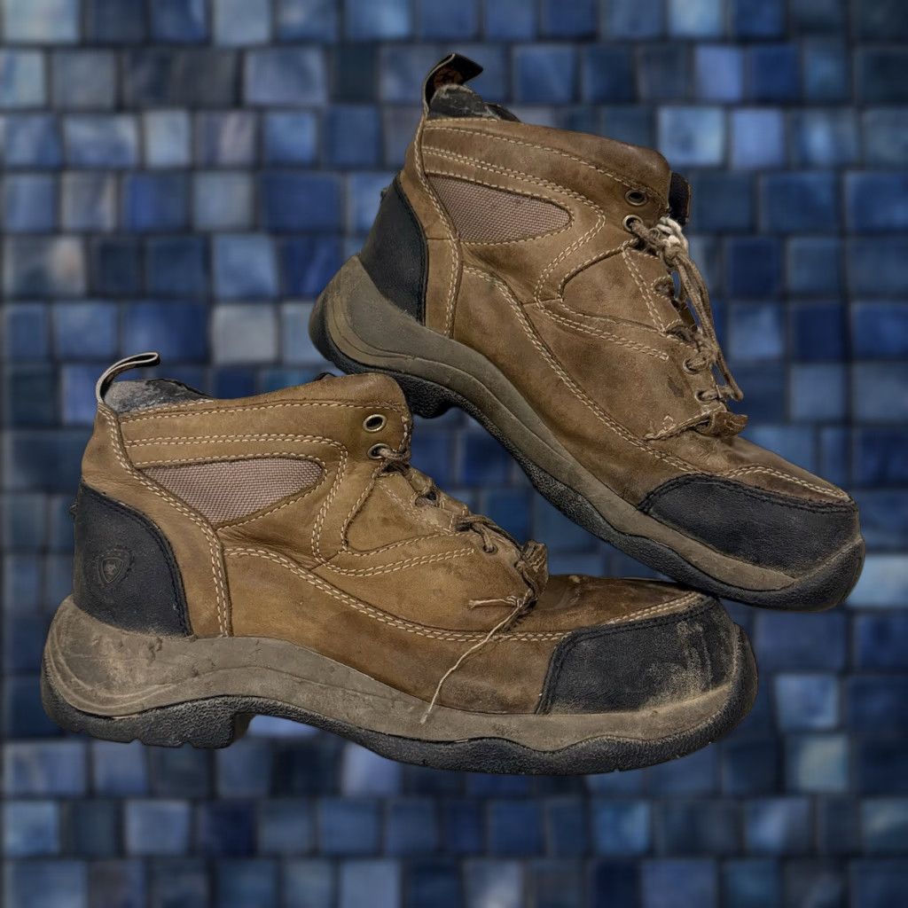 Ariat VINTAGE ARIAT Work Terrain Performance Steel Toe Boots Womens Boots Sz 10 D Brown Leather 70524 Distressed Size US 8 / IT 38 - 1 Thumbnail