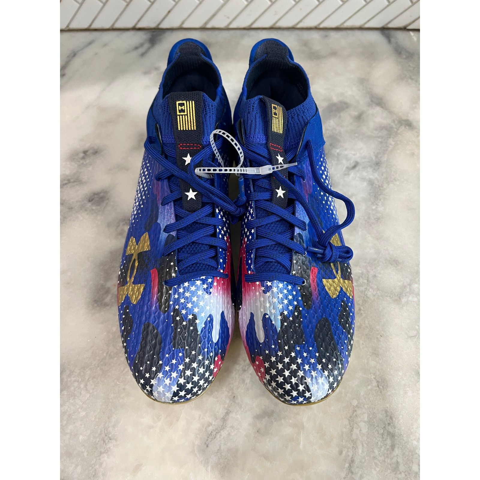 Under Armour Under Armour Blur Smoke USA Football Cleats Stars & Stripes Size US 11 / EU 44 - 2 Thumbnail