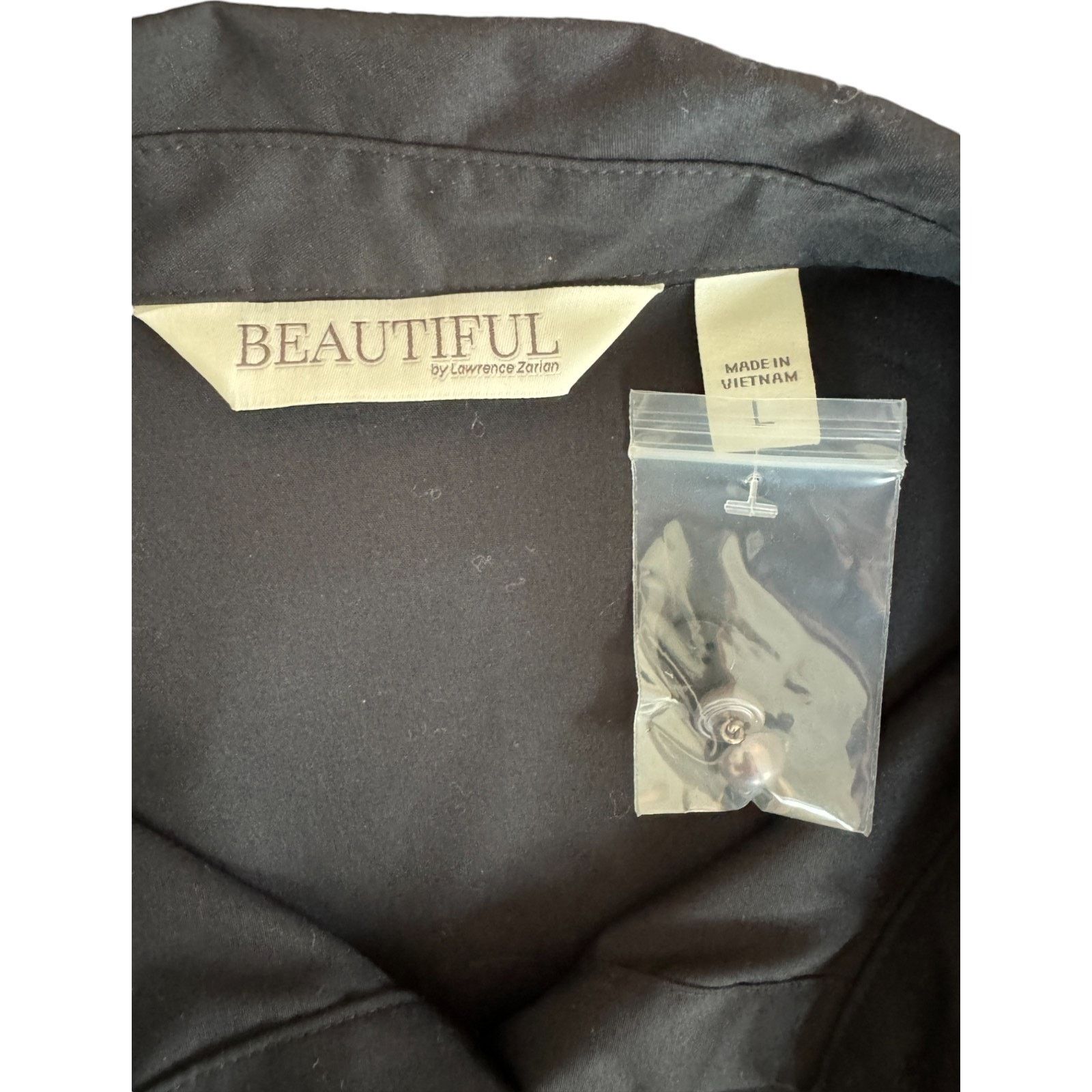 Other BEAUTIFUL by Lawrence Zarian Hidden Placket Poplin Shirt Size L / US 10 / IT 46 - 6 Thumbnail
