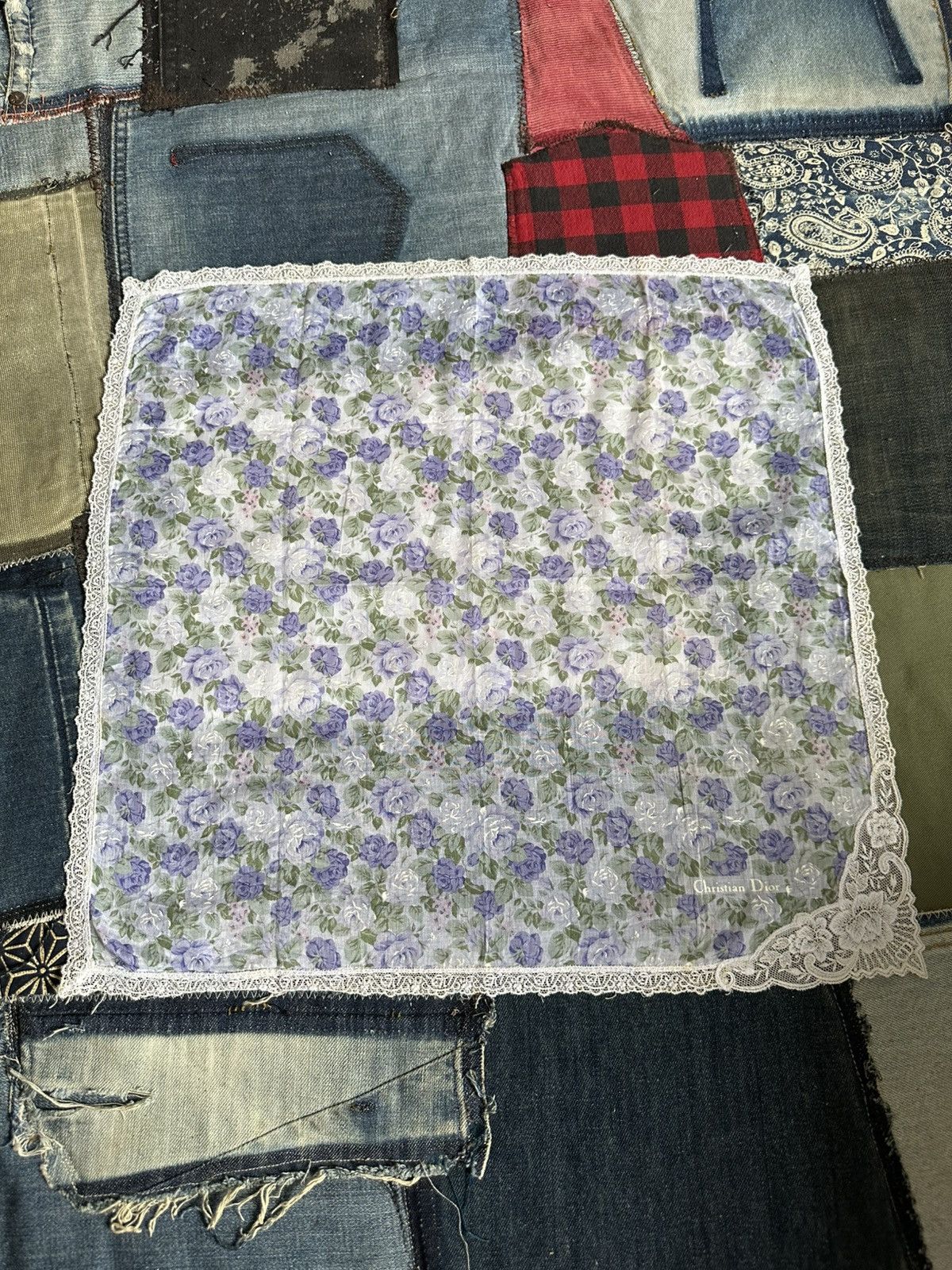 Vintage Vintage Christian Dior Handkerchief/ Neckerchief/ Bandana Size ONE SIZE - 2 Thumbnail
