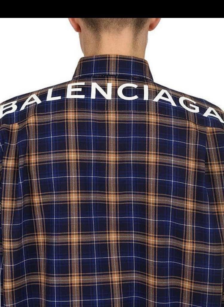 Balenciaga Back logo flannel Size US XL / EU 56 / 4 - 3 Thumbnail