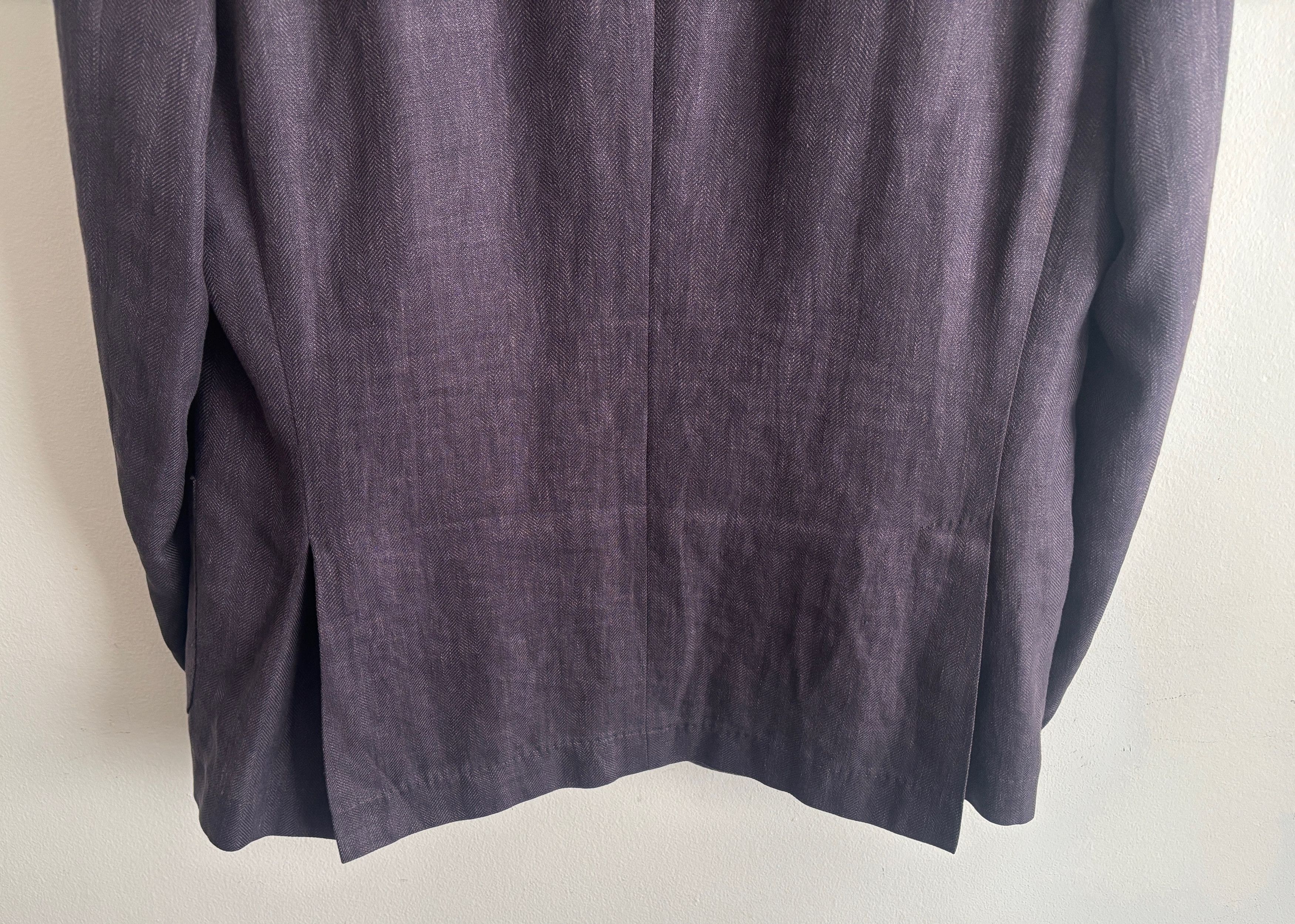 Brunello Cucinelli Unstructured Dark Plum/ Wine Wool Silk Linen Sport Coat 48 Size 48R - 14 Thumbnail