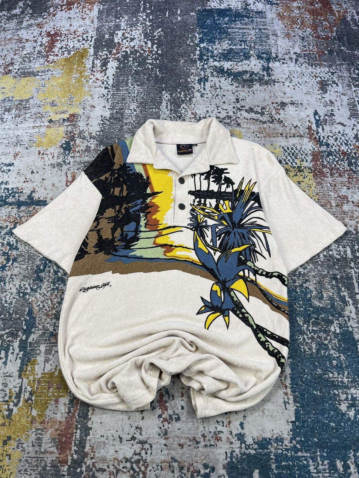 Lightning Bolt Lightning Bolt Polo Hawaiian Shirt Size US S / EU 44-46 / 1 - 1 Thumbnail