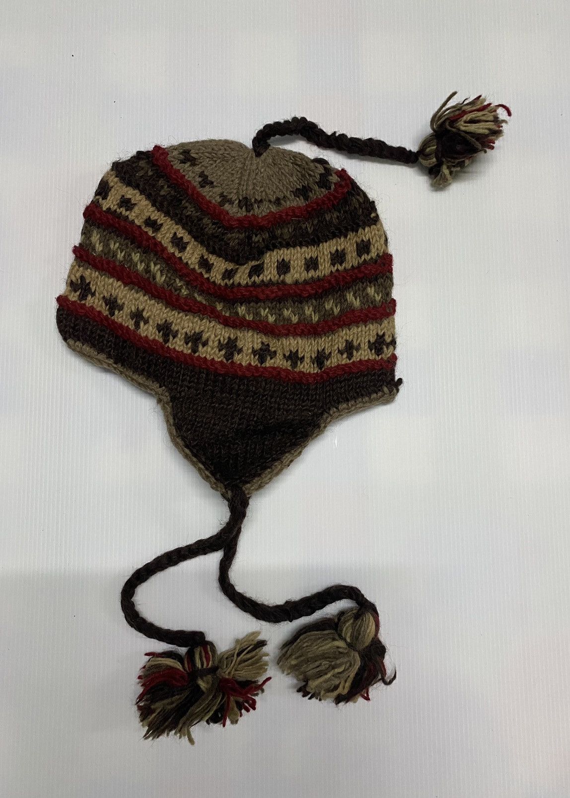 Japanese Brand Unknown Earflap Wool Beanie Hat Size ONE SIZE - 1 Thumbnail