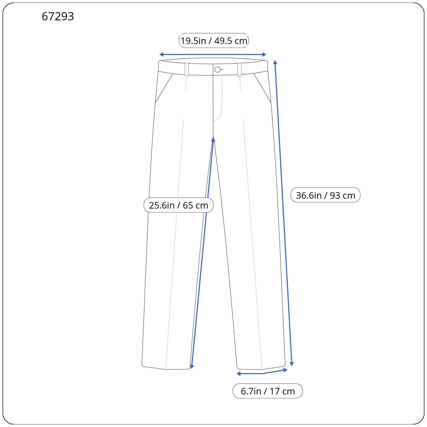 Other ROBIN ~W39/L26 Blue Wool Trousers 67293 Size 39" - 3 Thumbnail
