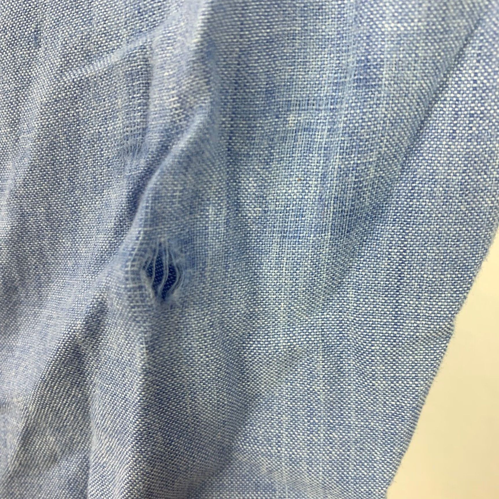 Denime VINTAGE 1950s Dunmar Chambray Denim Blue Button Up Shirt XL Well Worn Size US XL / EU 56 / 4 - 7 Thumbnail