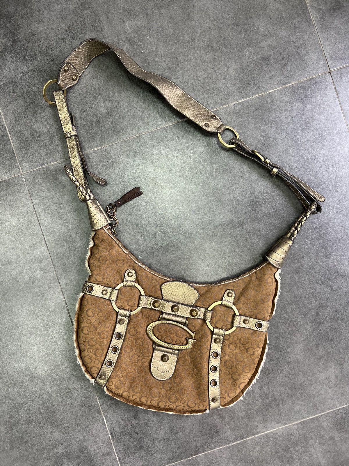 Guess × Hysteric Glamour × Vintage Vintage Guess Avant Garde Monogram Y2K Shoulder Bag Size ONE SIZE - 3 Thumbnail