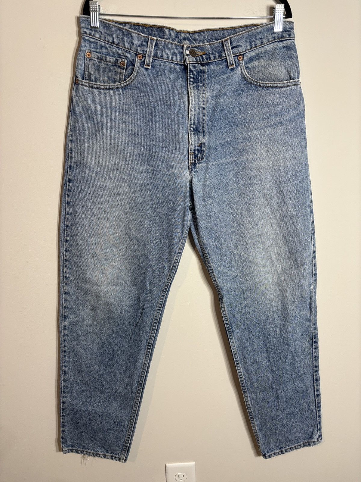 Levi's Vintage Levi’s 550 Jeans Made USA Distressed Relaxed 35x30 Size US 35 - 1 Thumbnail