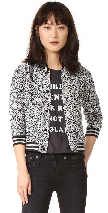 R13 R13 shrunken quilted roadie jacket silk leopard Size M / US 6-8 / IT 42-44 - 1 Thumbnail