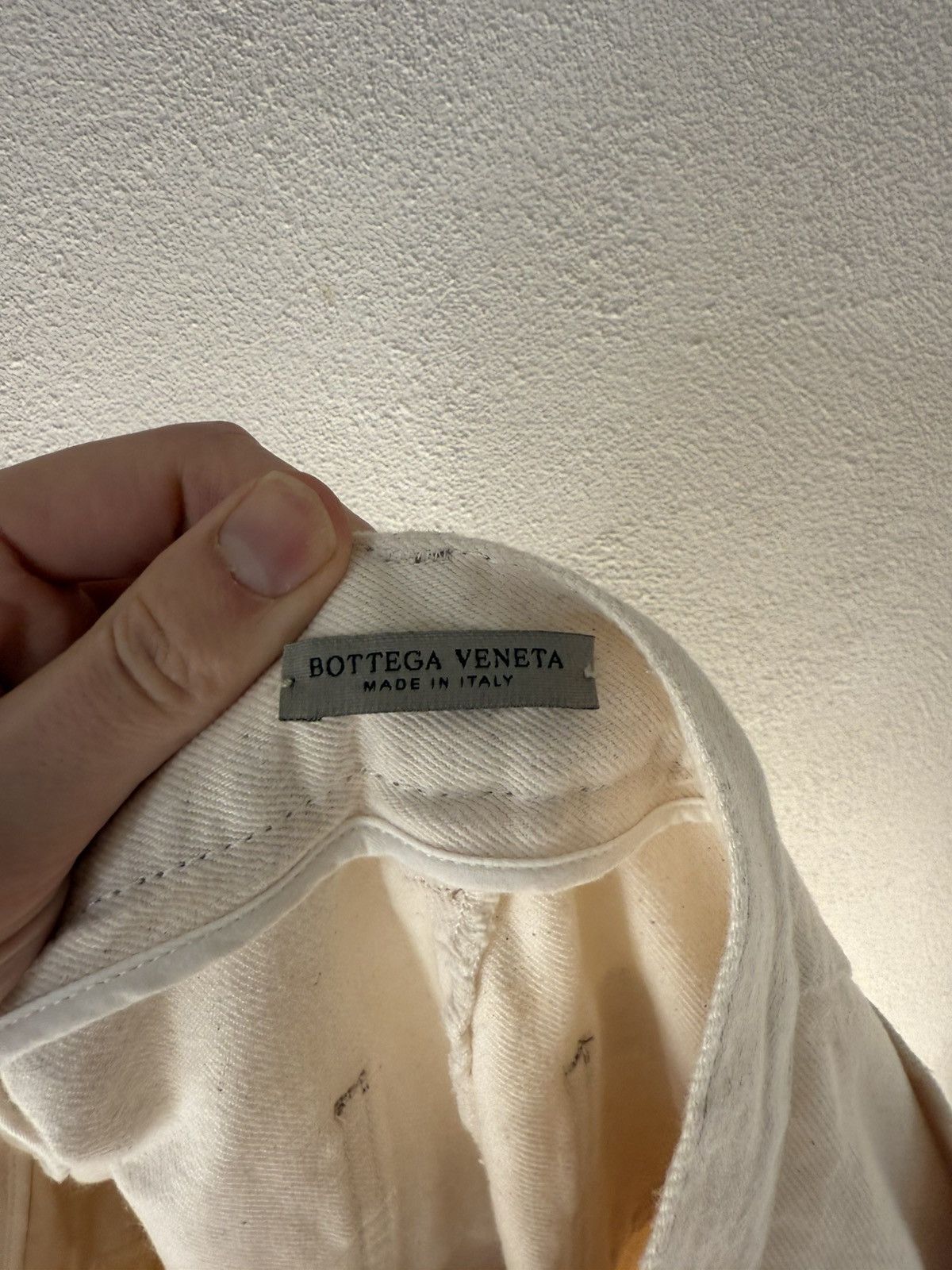 Bottega Veneta Cream Straight-Leg Denim with Clean Turn-Up Hem Size US 30 / EU 46 - 14 Thumbnail