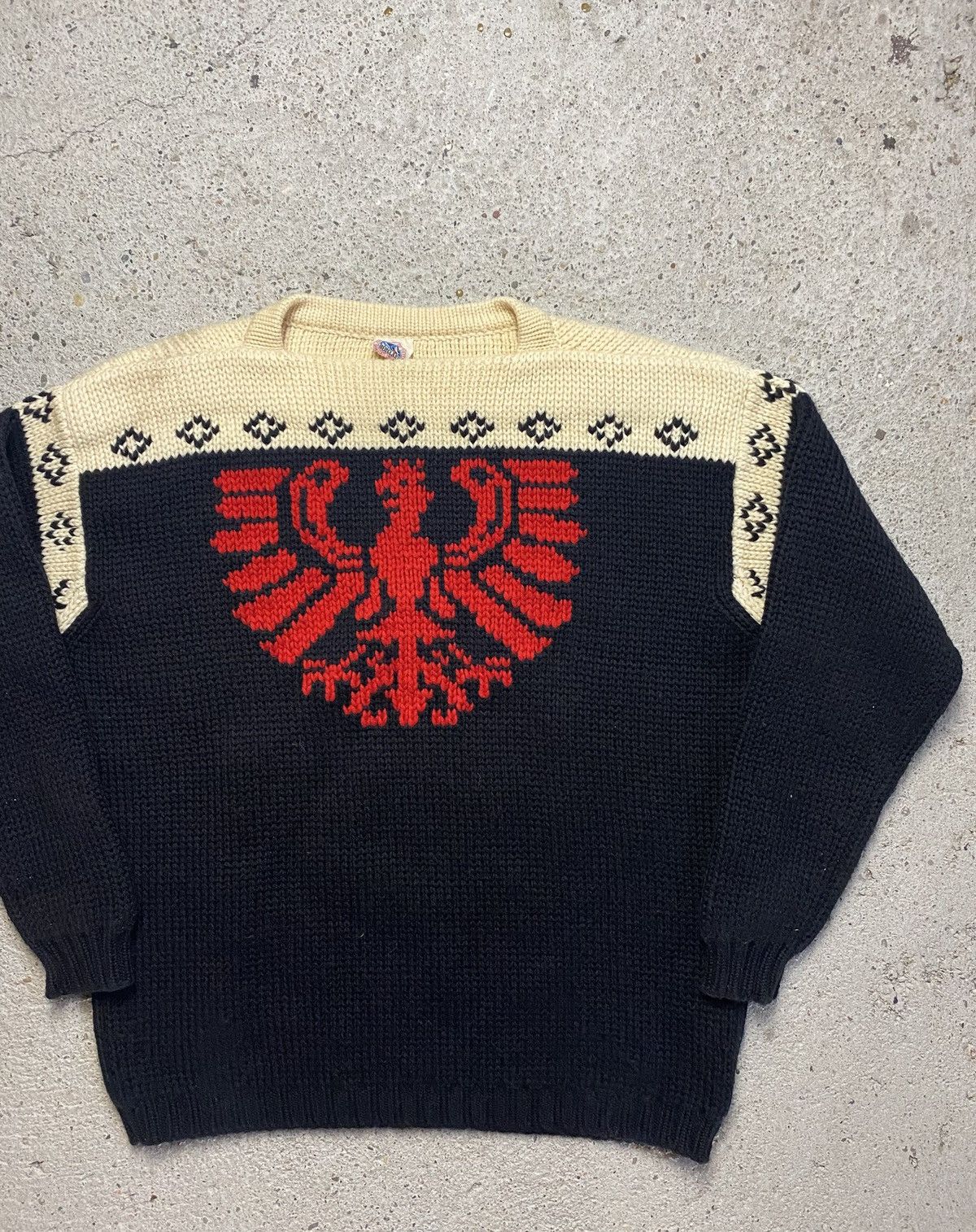 Folk Knitwear sweater folk made in austria eagle handmade wool Size US M / EU 48-50 / 2 - 2 Thumbnail