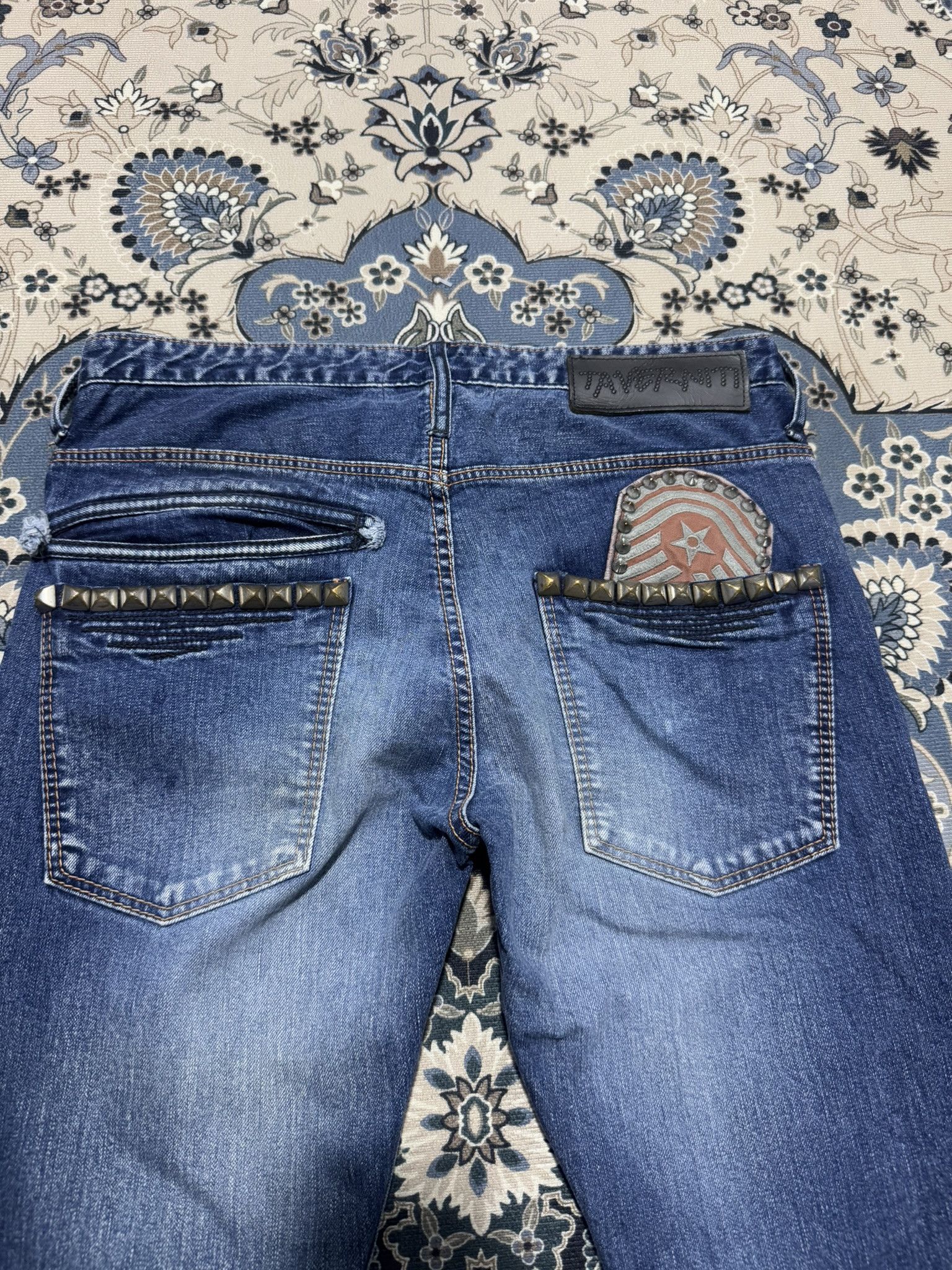 Japanese Brand × Jimmy Taverniti Jimmy Taverniti Blackie Studded Patchwork Jeans Size US 30 / EU 46 - 7 Thumbnail
