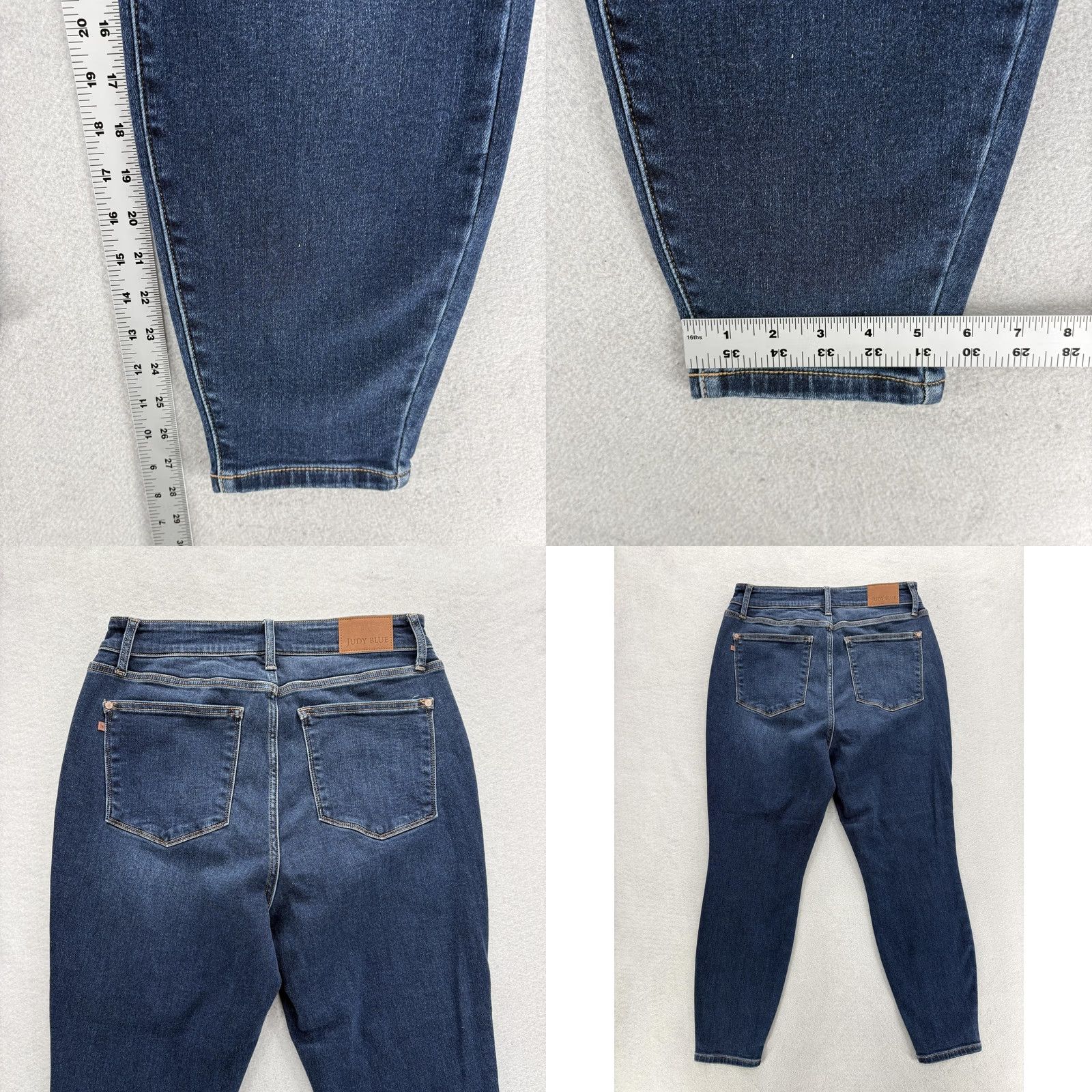 Vintage Judy Blue Jeans Womens 14W Skinny Blue Dark Wash High Rise Stretch Denim Pants Size 36" / US 14 / IT 50 - 8 Thumbnail