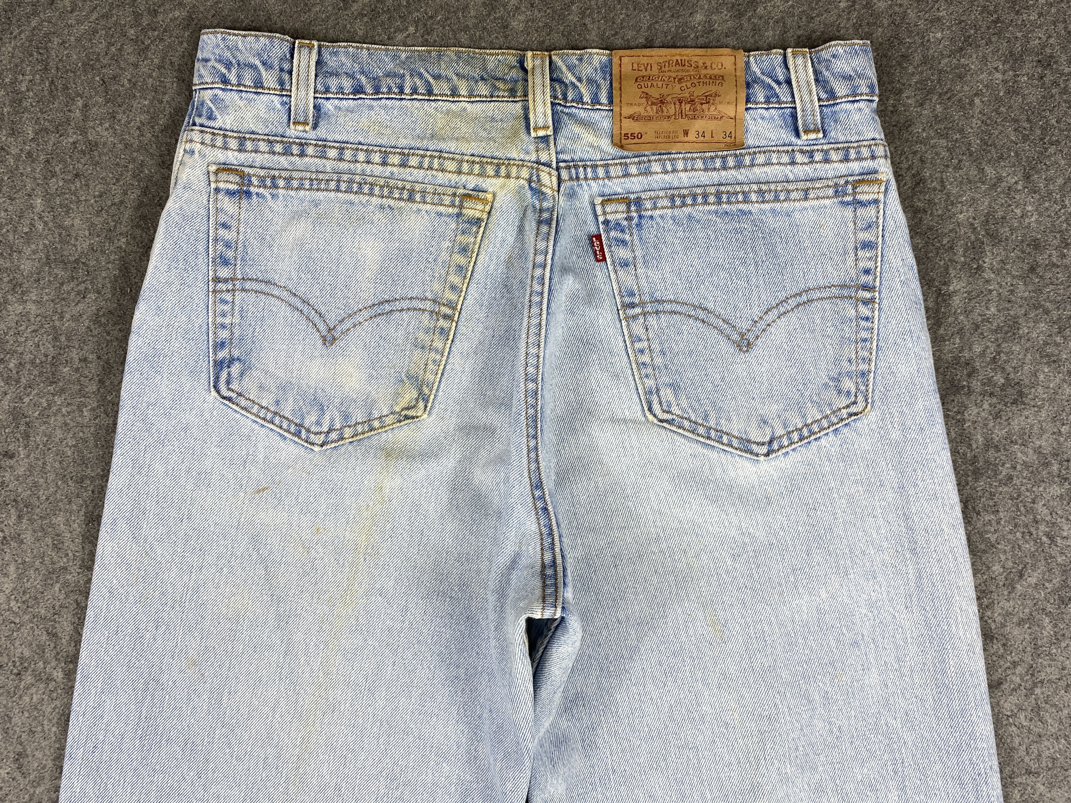 Levi's 90's Light Blue Wash Vintage Levi's 550 USA 34x35.5 -JN1868 Size US 34 / EU 50 - 4 Thumbnail
