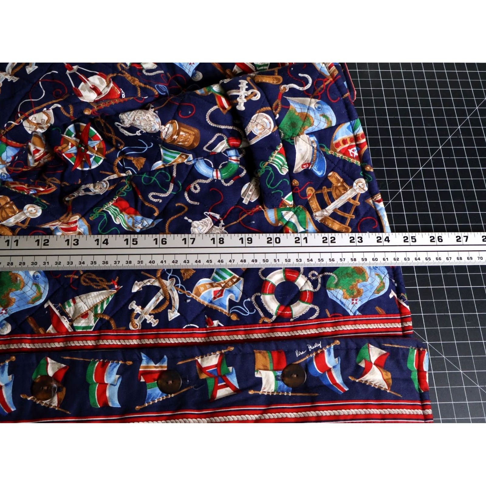 Vera Bradley Vera Bradley Nautical Quilted Jacket Womens Large Padded Blue Casual Apparel Size L / US 10 / IT 46 - 6 Thumbnail
