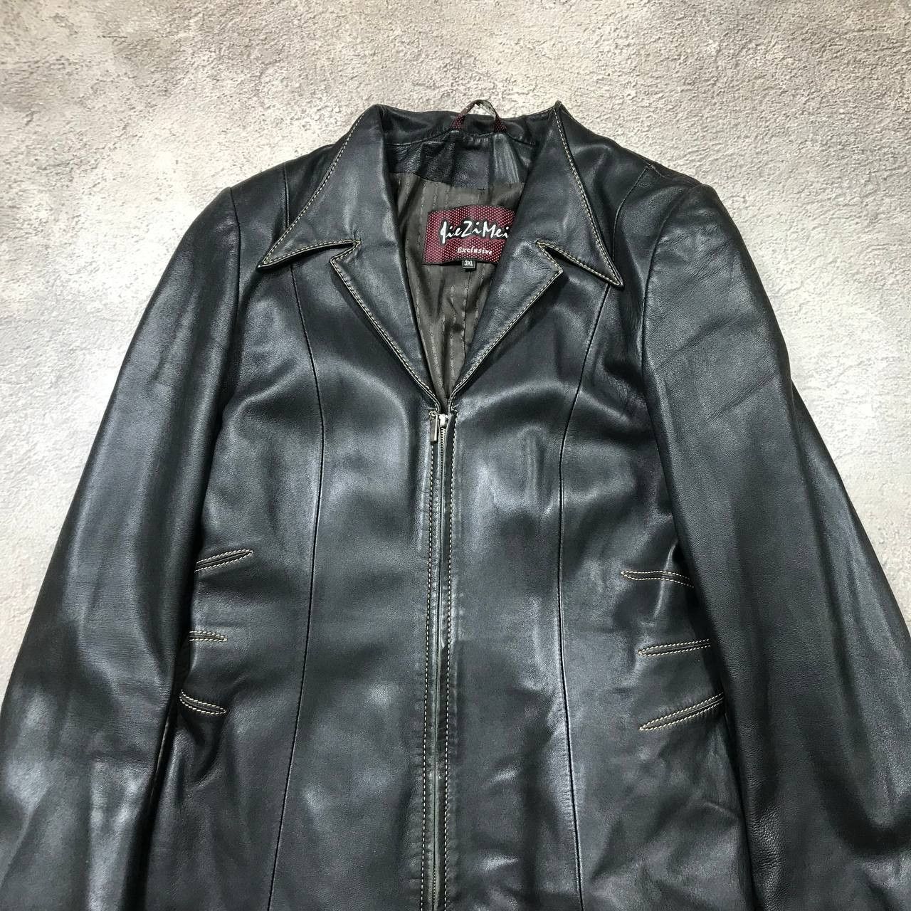 Japanese Brand VINTAGE Y2K LEATHER JACKET JAPAN CASUAL STREETWEAR 90s Size M / US 6-8 / IT 42-44 - 3 Thumbnail