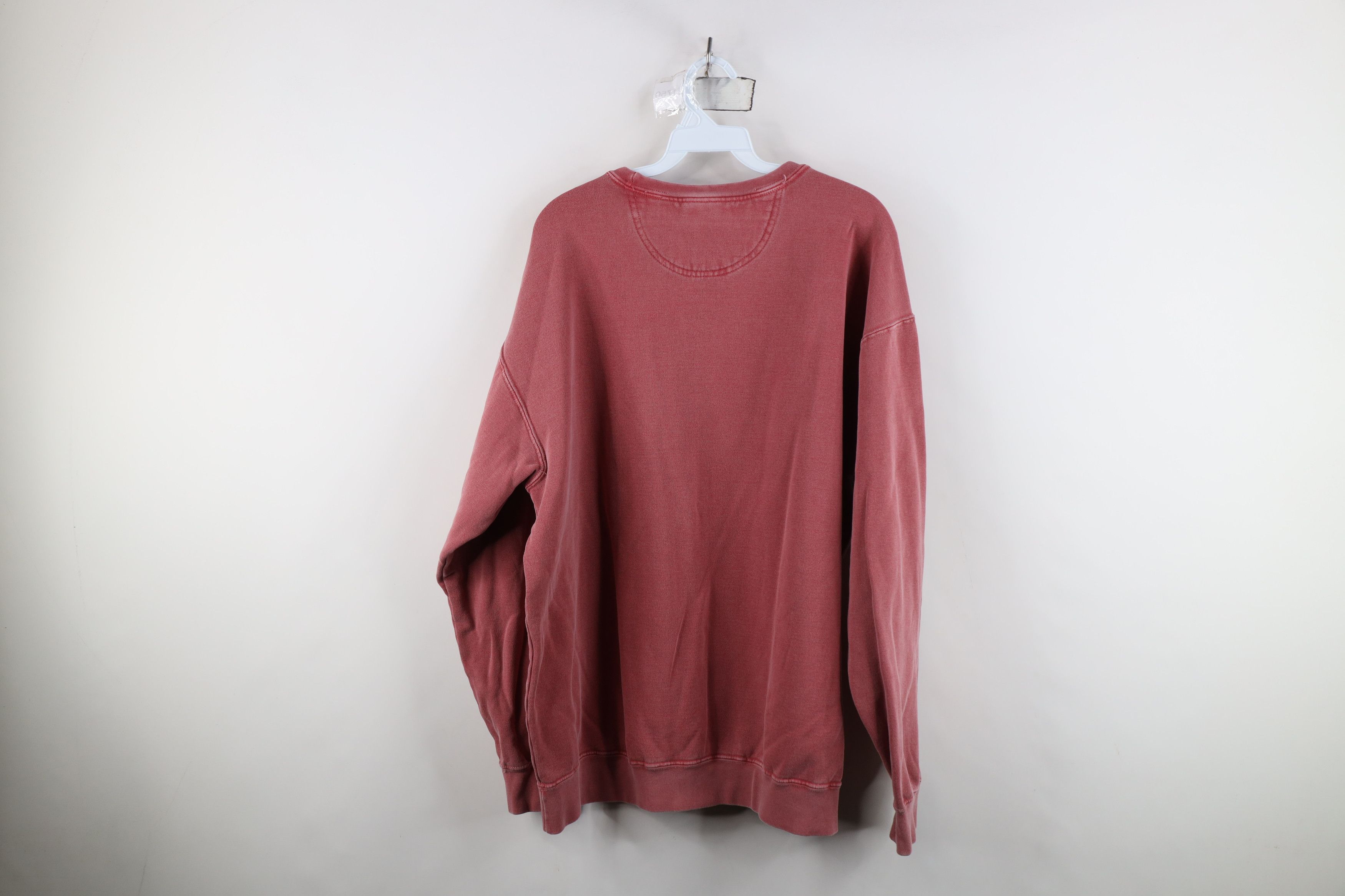 Vintage Vintage 90s Y2K Streetwear Stonewash Crewneck Sweatshirt Red Size US XL / EU 56 / 4 - 10 Thumbnail