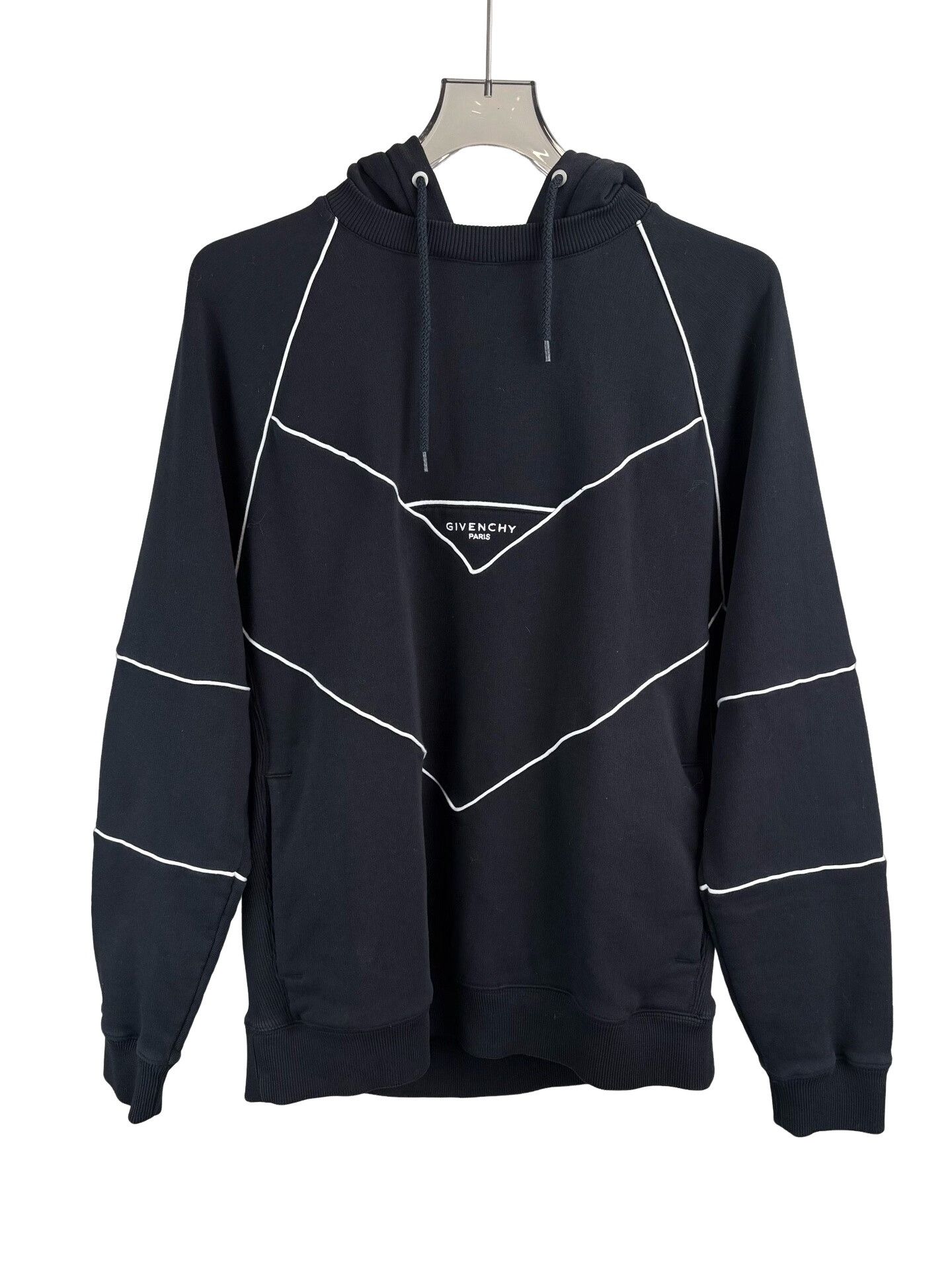 Givenchy Givenchy White Piping Logo Hoodie Size M Size US M / EU 48-50 / 2 - 1 Thumbnail