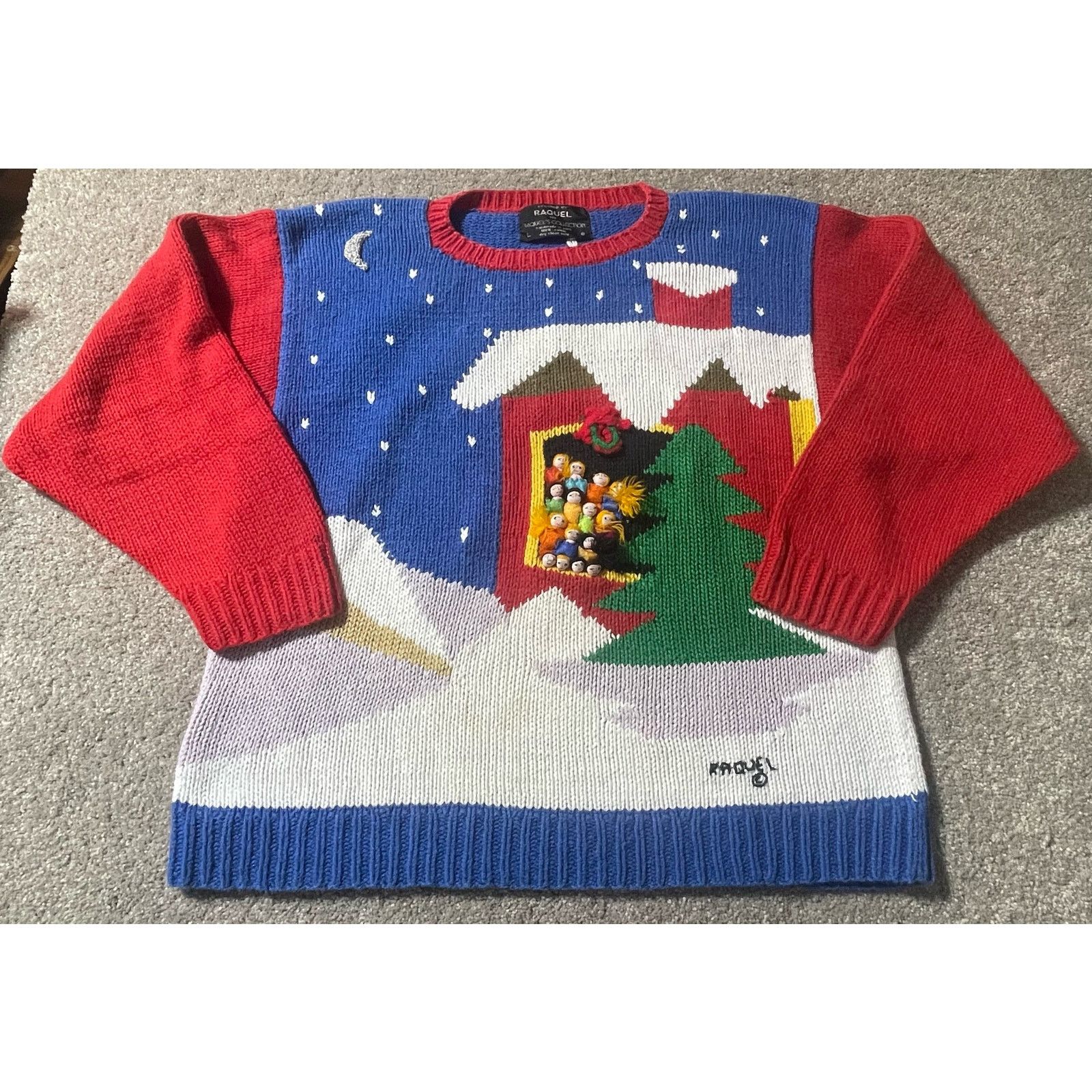Other Raquel Handmade Ugly Sweater Womens M Christmas Grannycore Size M / US 6-8 / IT 42-44 - 1 Thumbnail