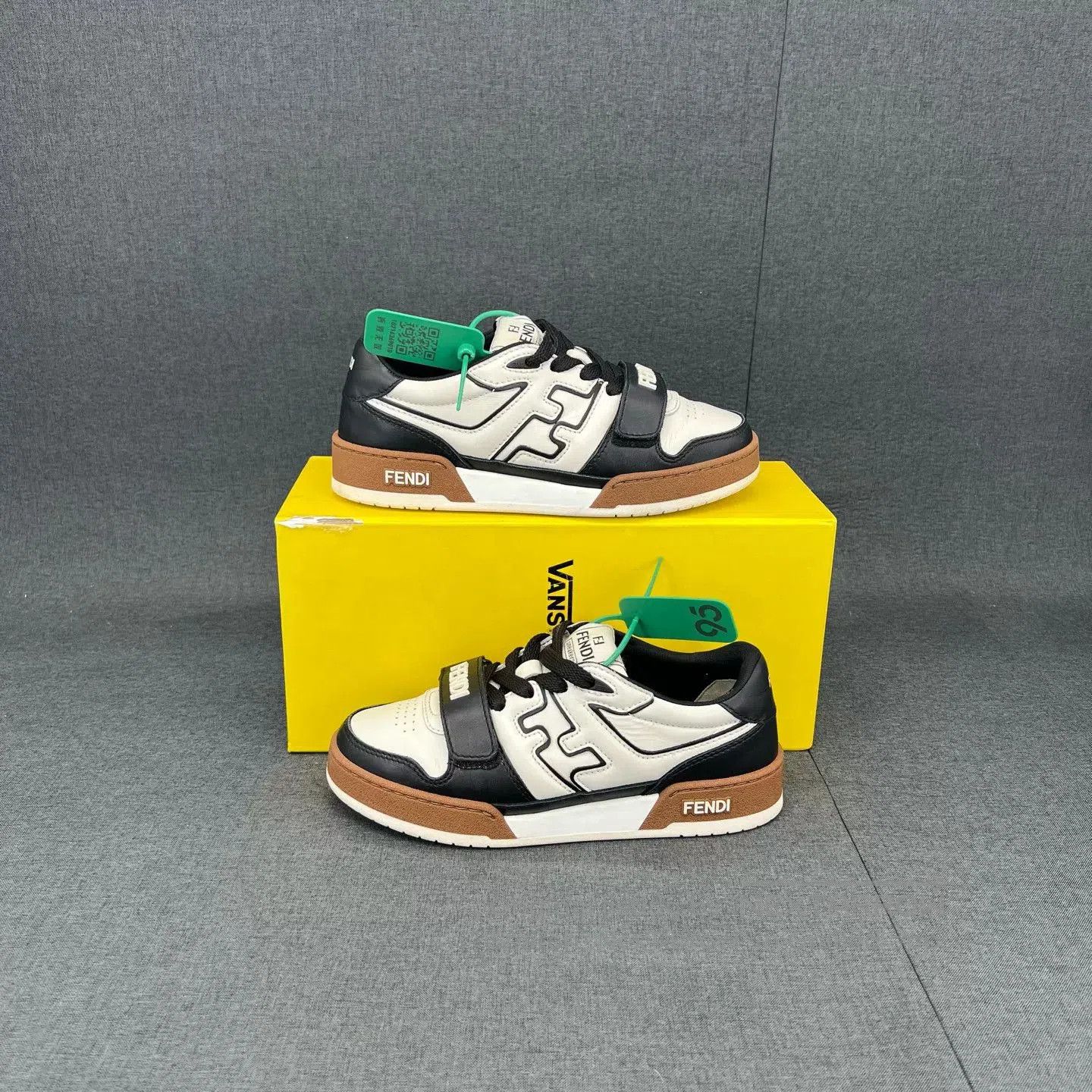 Fendi Fendi Match Black White Beige Sneakers. Size US 4.5 / IT 34.5 - 6 Thumbnail