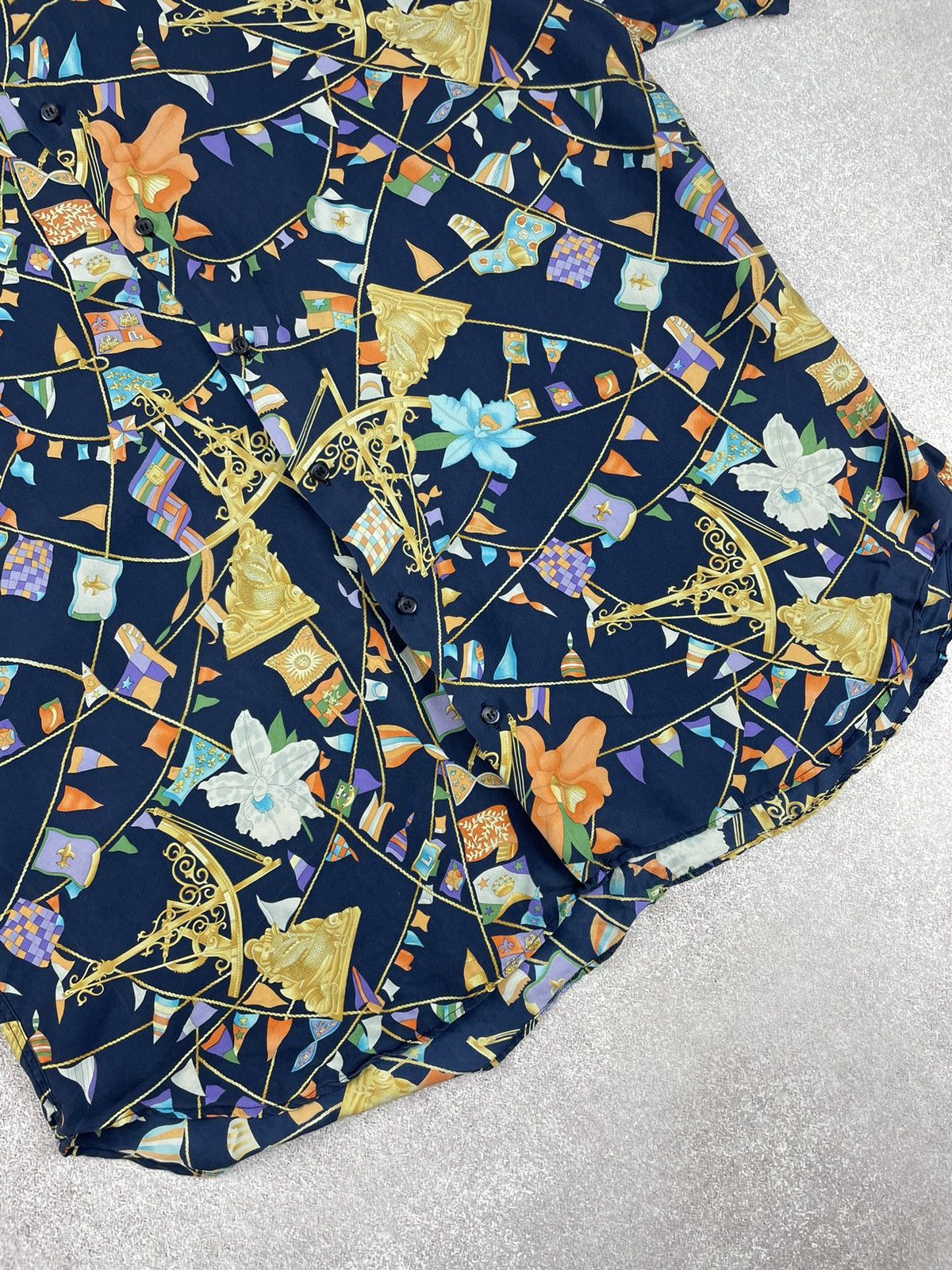 Leonard Paris × Vintage Leonard Paris Vintage Printed Silk Shirt Size US XXL / EU 58 / 5 - 3 Thumbnail
