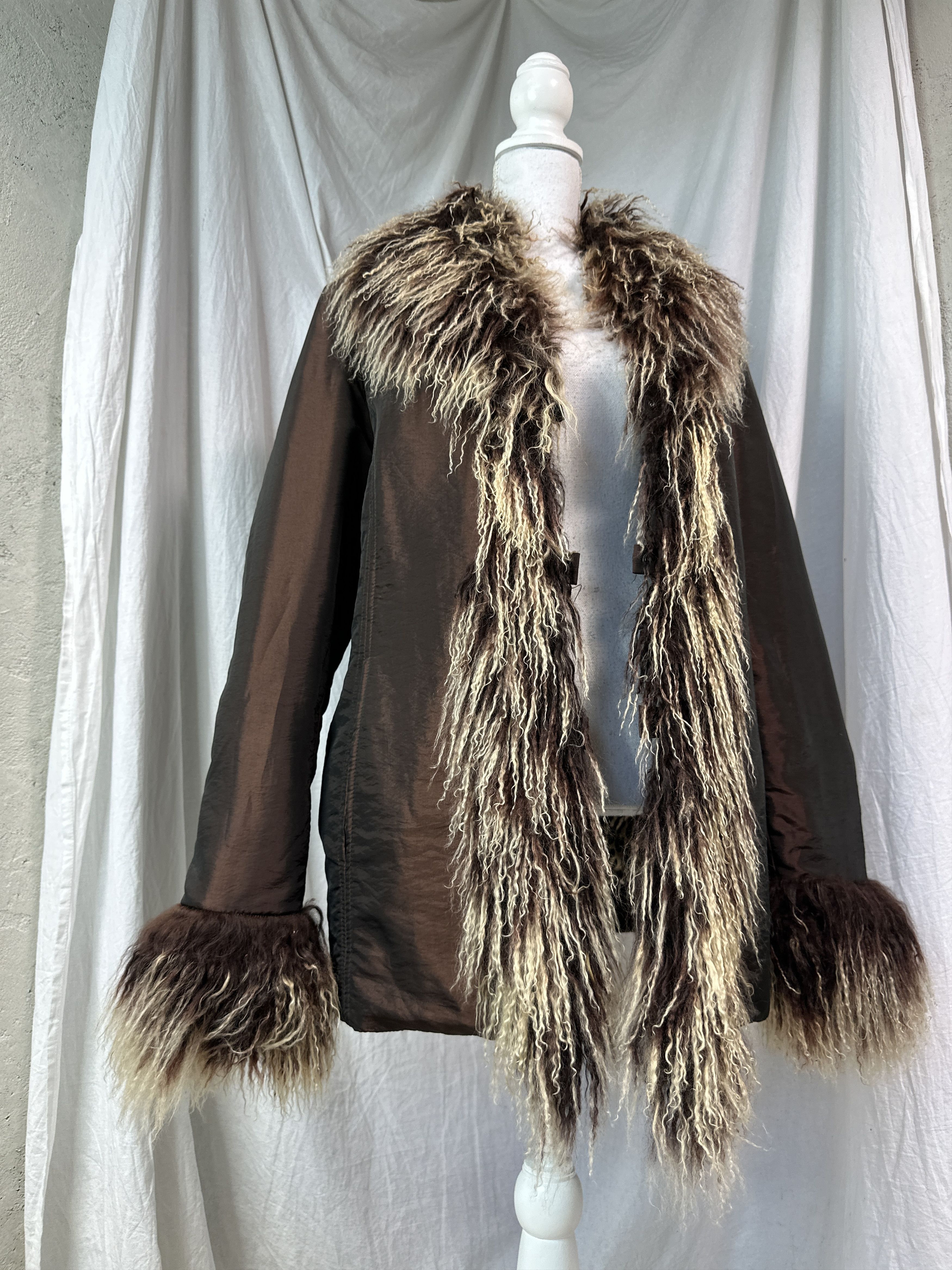 Vintage Vintage Avant Garde Afghan Penny Lane Lama Fur Coat 00s Size L / US 10 / IT 46 - 6 Thumbnail