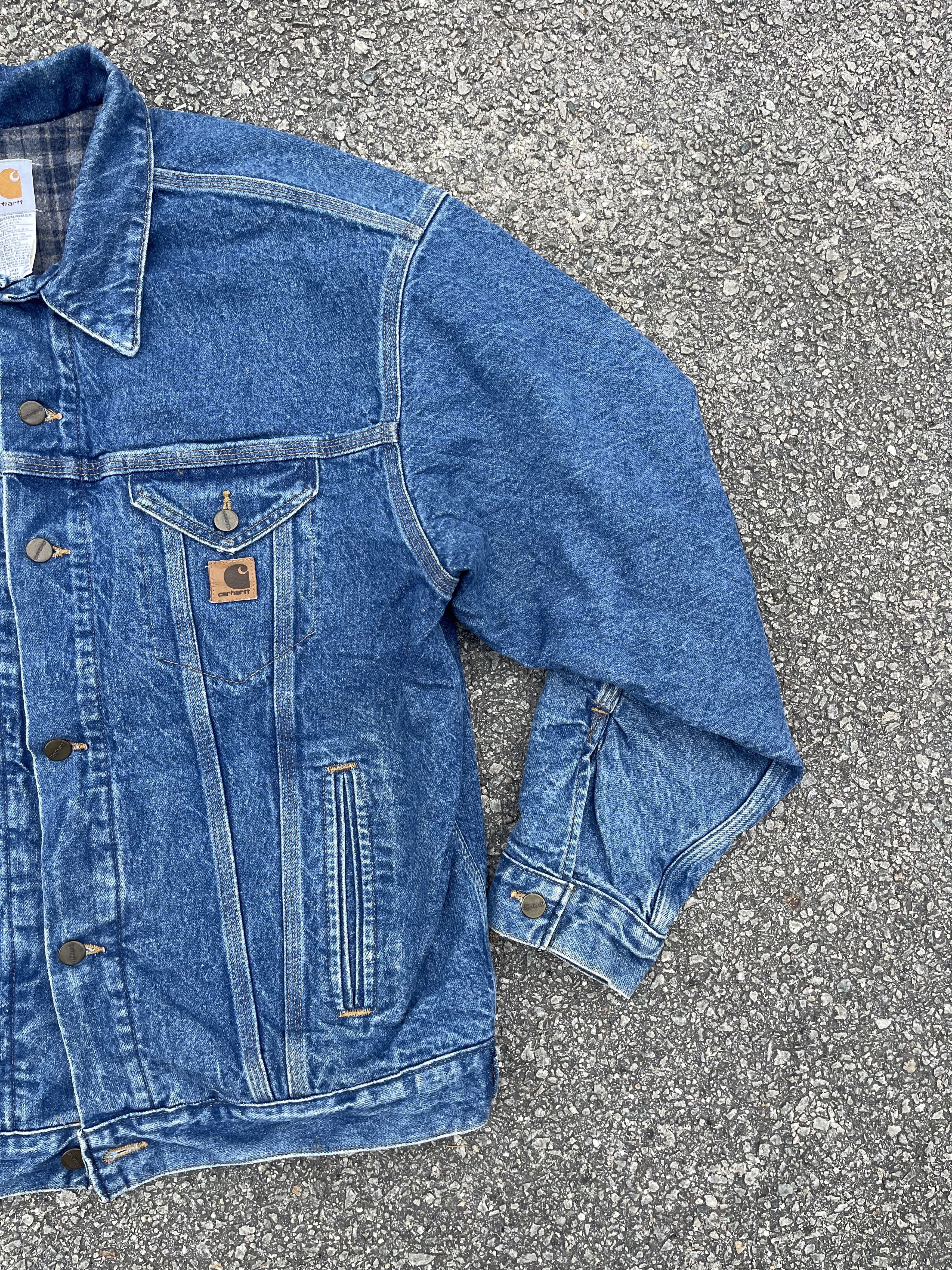 Carhartt × Vintage 90s Carhartt Denim Raw Blanket Linen Jacket Coat Size Large Size US L / EU 52-54 / 3 - 4 Thumbnail