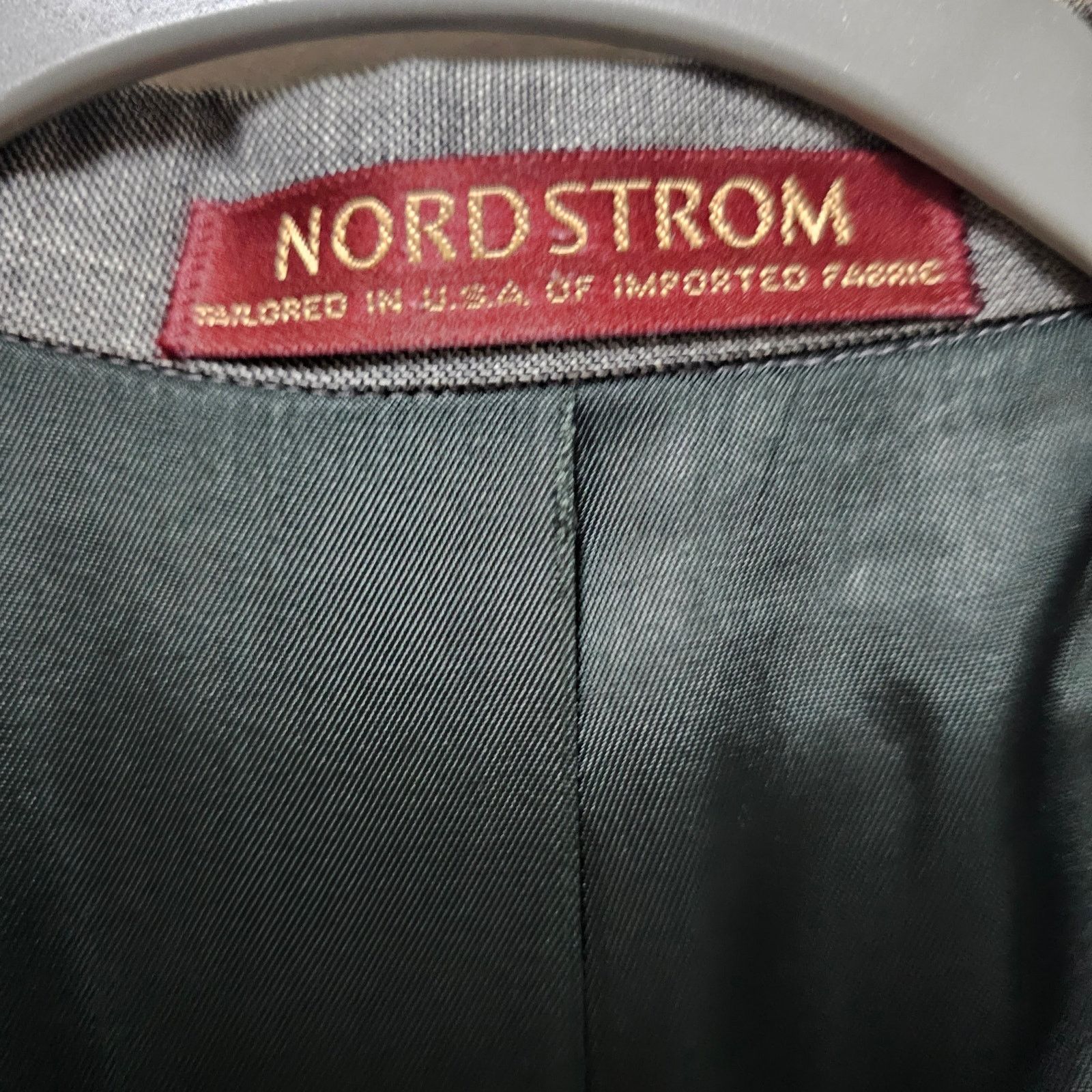 Nordstrom Nordstom Doubl Breasted Gray Tweed Mens Jacket 100% Wool 40L Size 40L - 4 Thumbnail