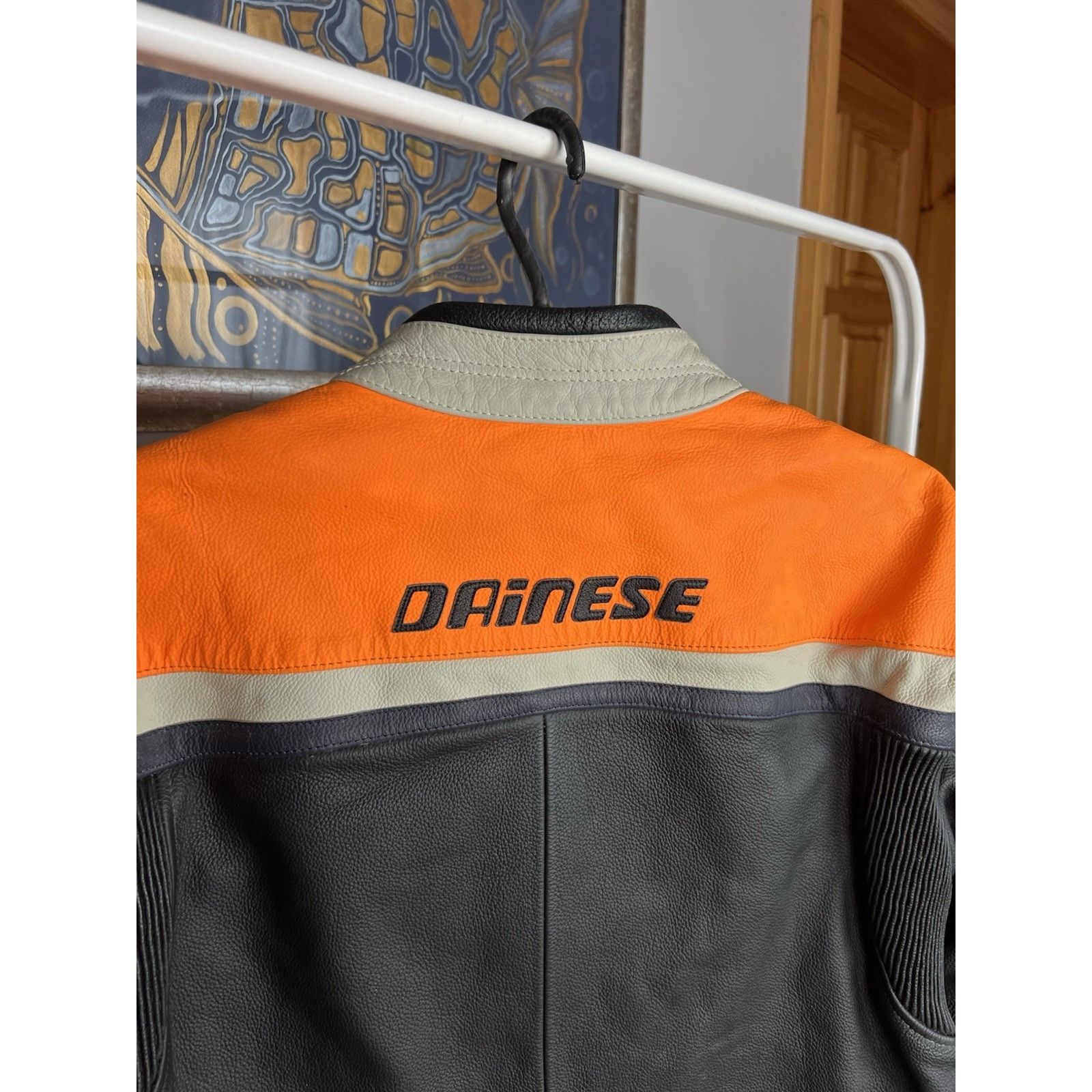 Dainese Dainese Armored Blue Orange Leather Motorcycle Jacket Men`s Size US M / EU 48-50 / 2 - 7 Thumbnail